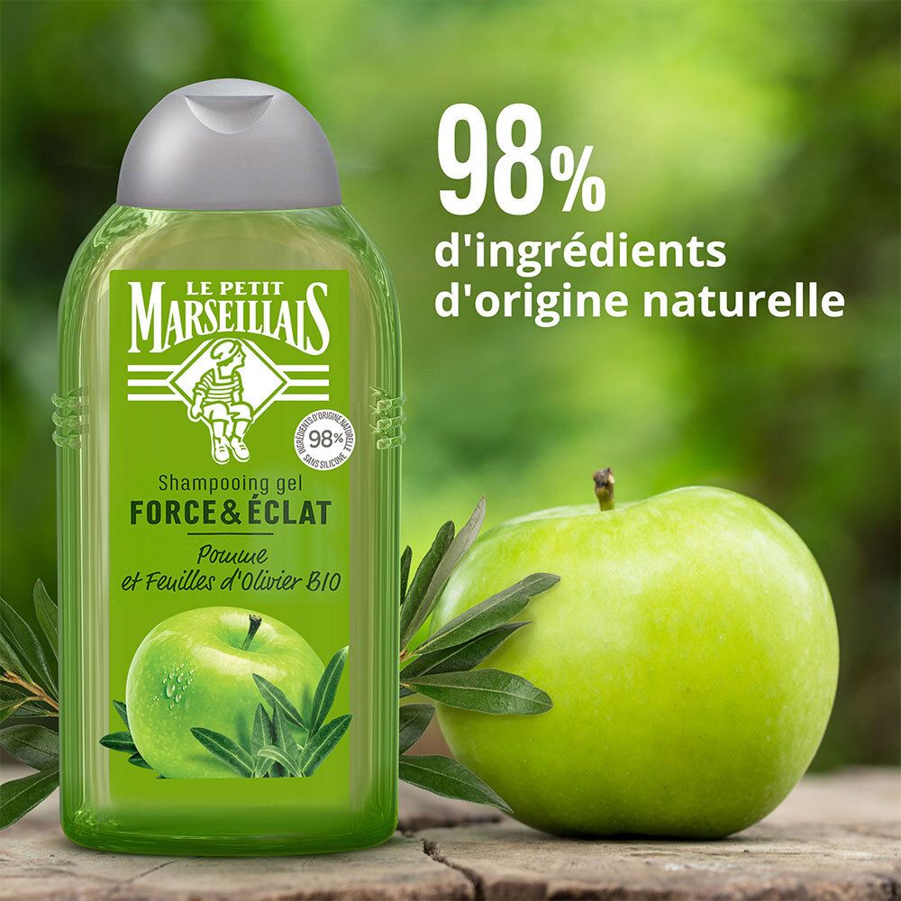 Le Petit Marseillais Kracht & Uitstralende Shampoo - Biologische Groene Appel en Olijfblad