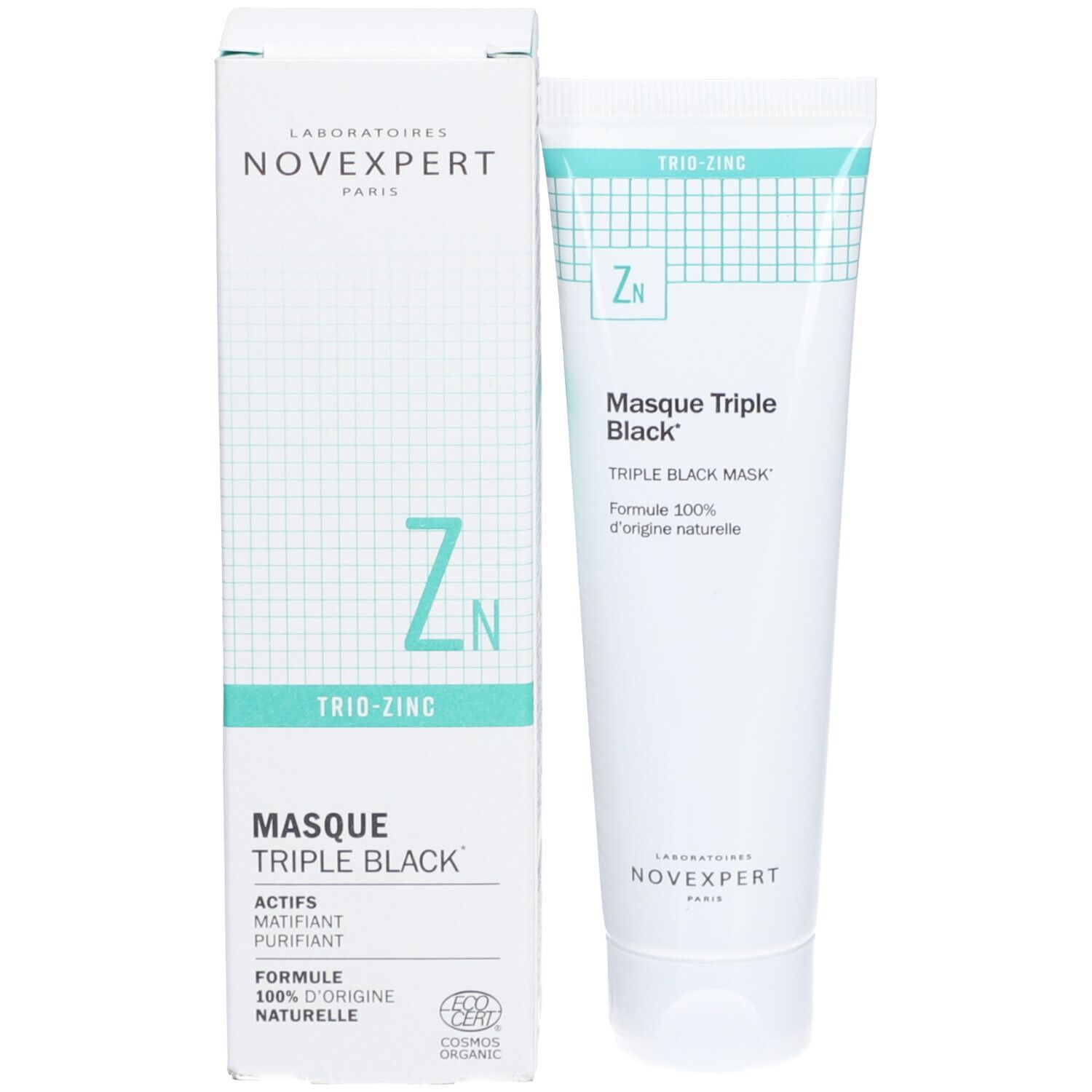Novexpert Trio-Zink Masker Drievoudig Zwart