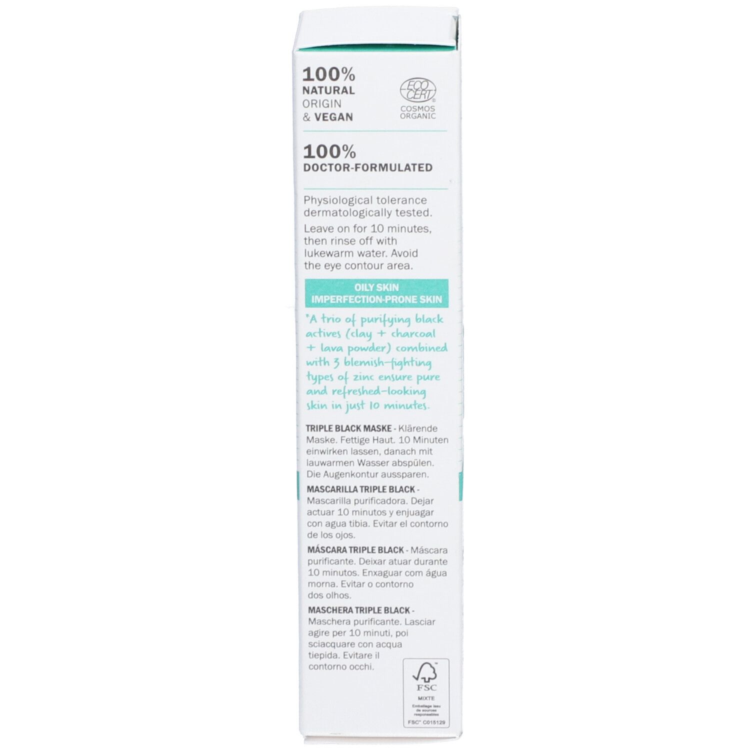 Novexpert Trio-Zink Masker Drievoudig Zwart