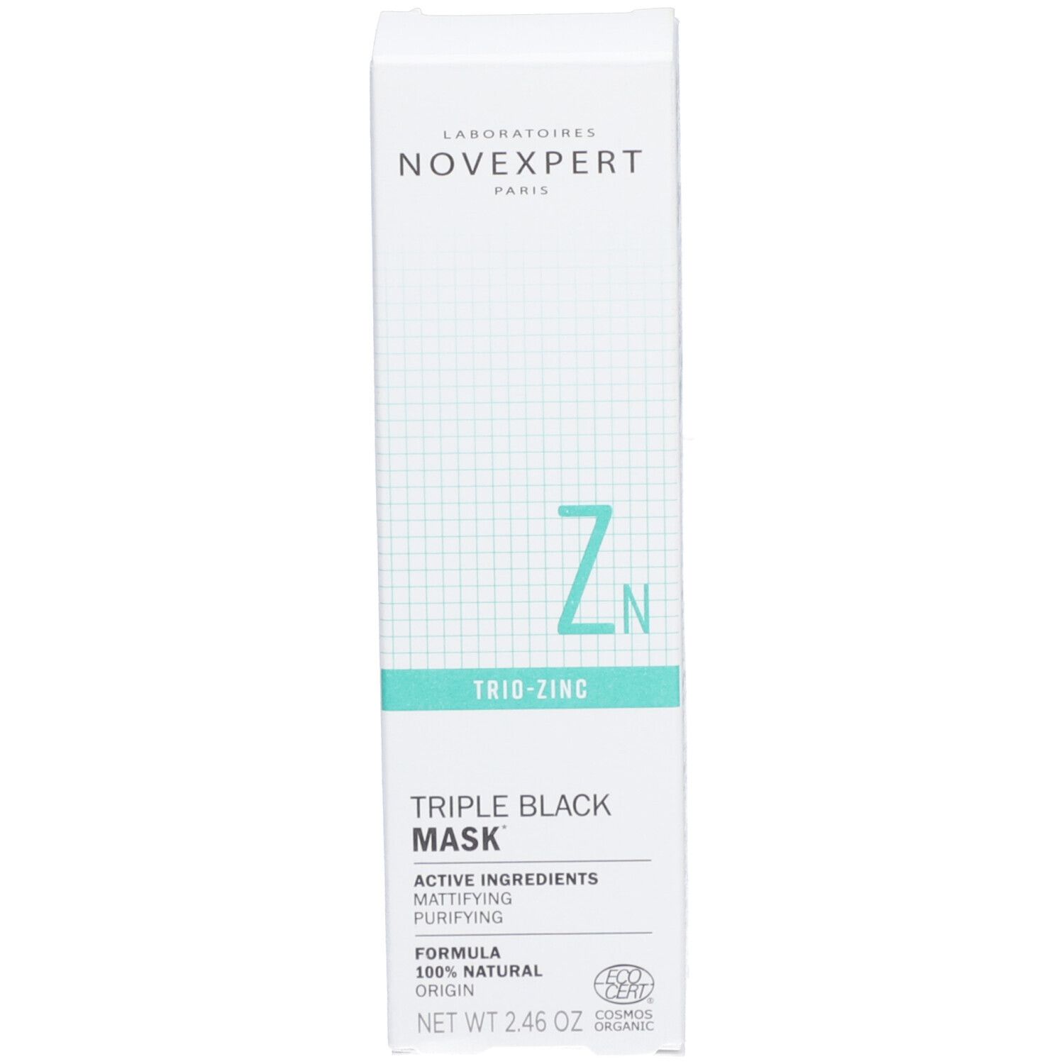 Novexpert Trio-Zink Masker Drievoudig Zwart