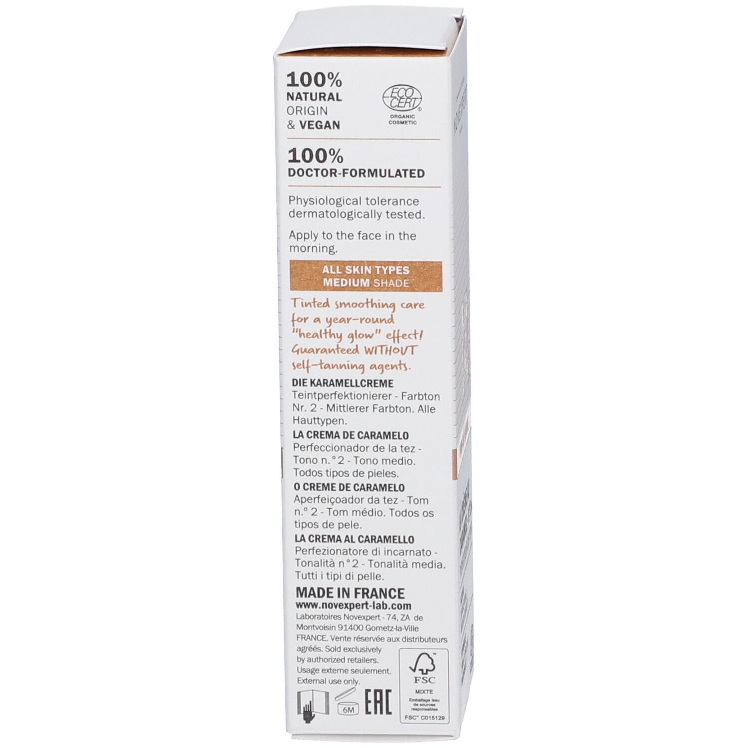 Laboratoires Novexpert Crème Karamelkleur Gouden Glans 02