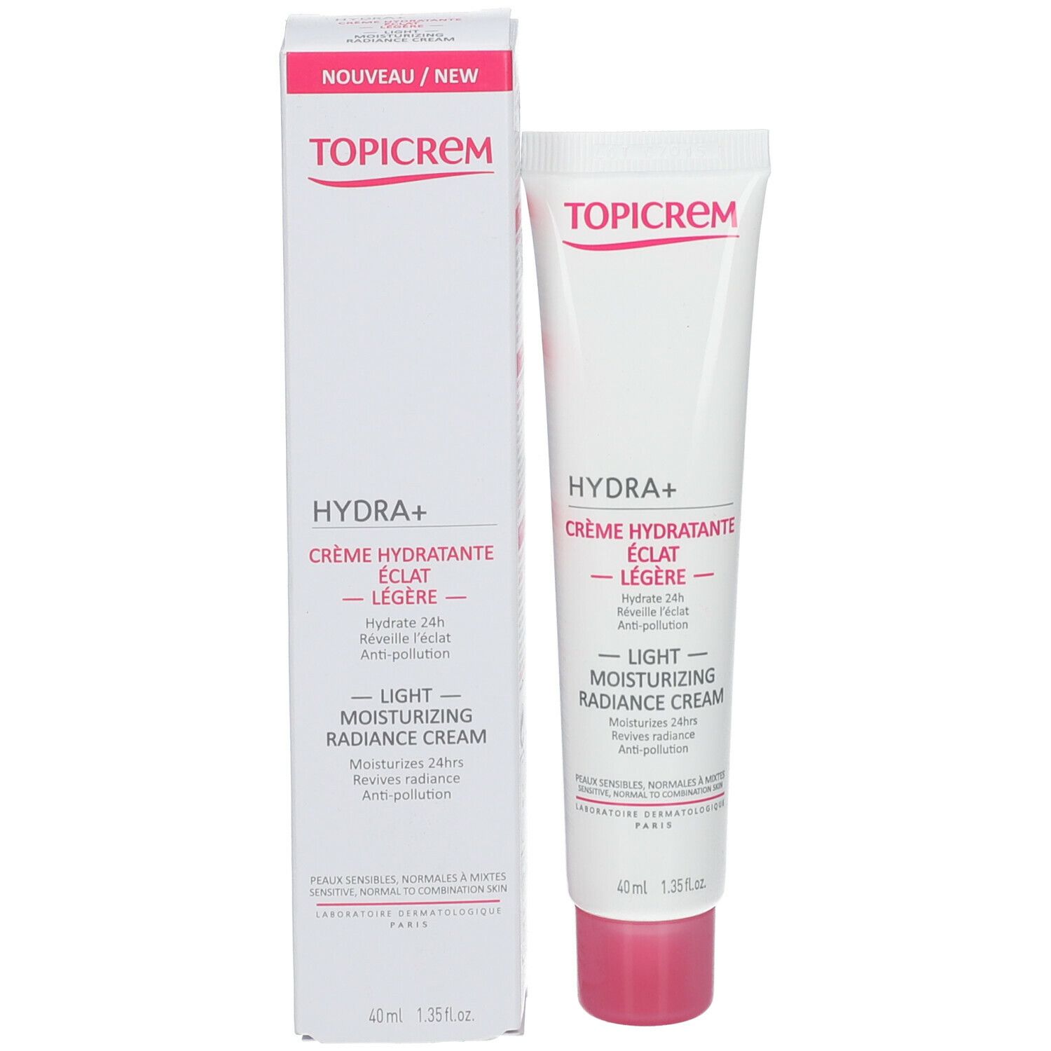TOPICREM HYDRA+ CRÈME HYDRATANTE ECLAT LÉGÈRE - Crème hydratante éclat, texture légère.  -