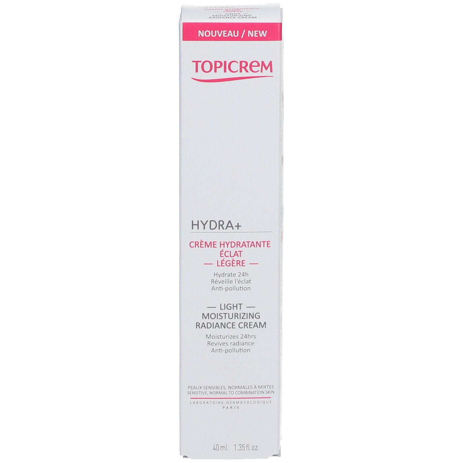 TOPICREM HYDRA+ CRÈME HYDRATANTE ECLAT LÉGÈRE - Crème hydratante éclat, texture légère.  -