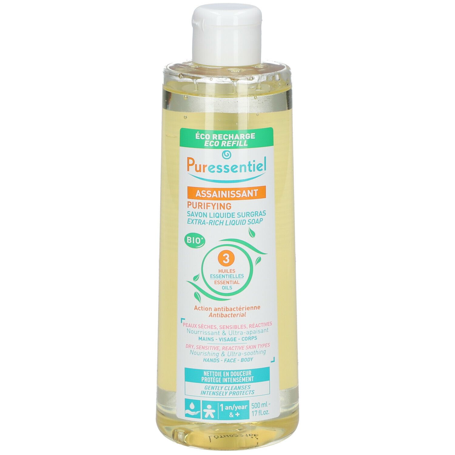 Puressentiel Savon Liquide Surgras ASSAINISSANT Eco-Recharge