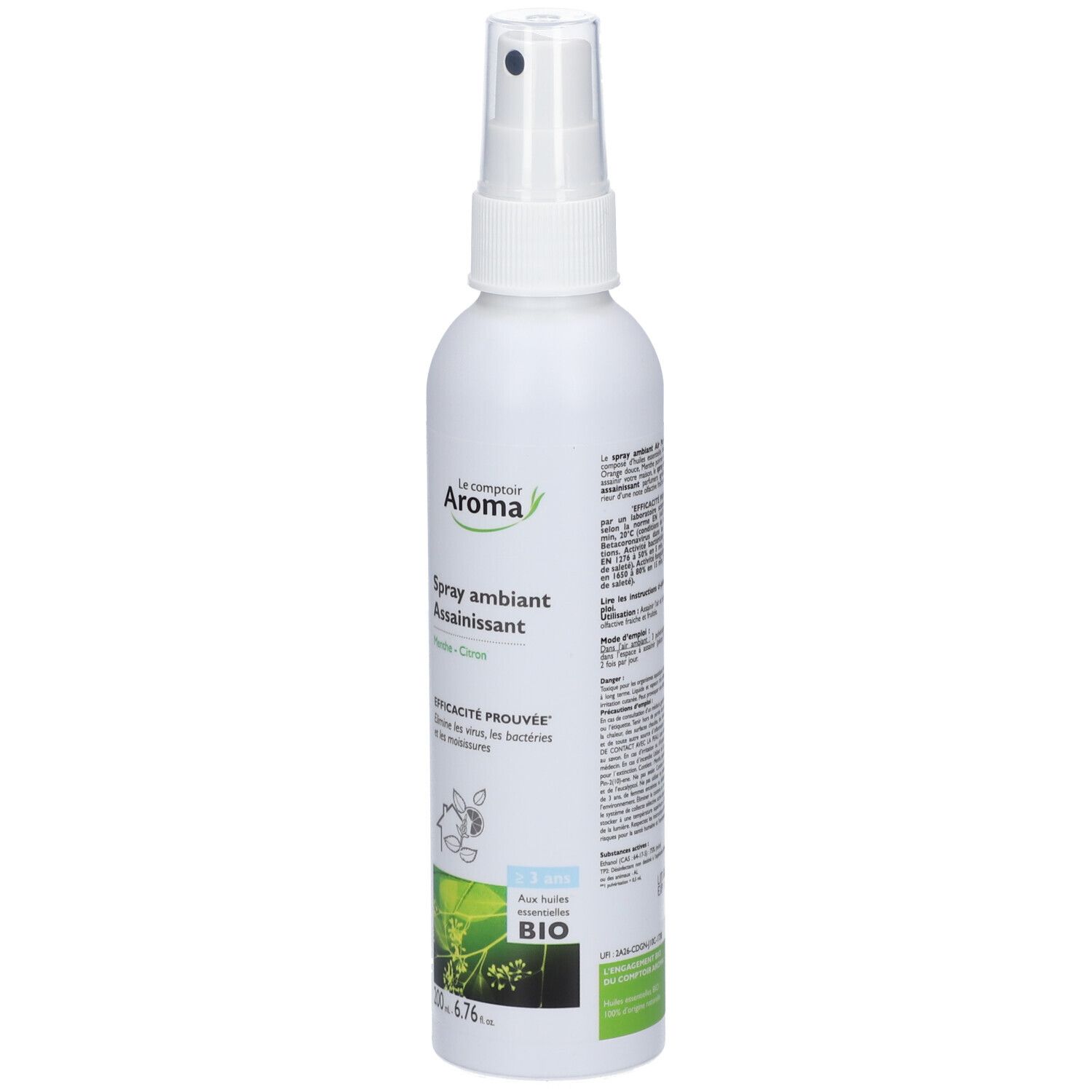 Le Comptoir Aroma Spray Ambiant Assainissant Menthe - Citron