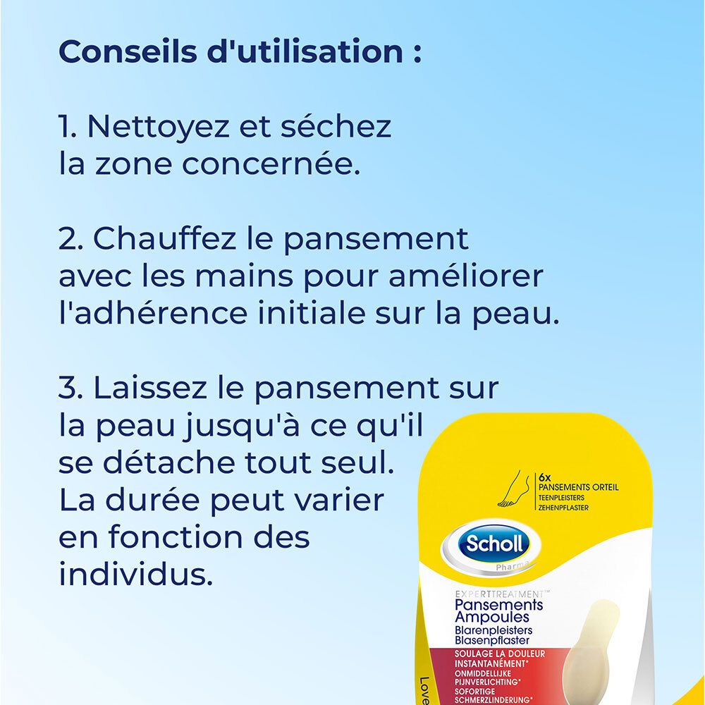 Scholl Pansements Ampoules Orteil