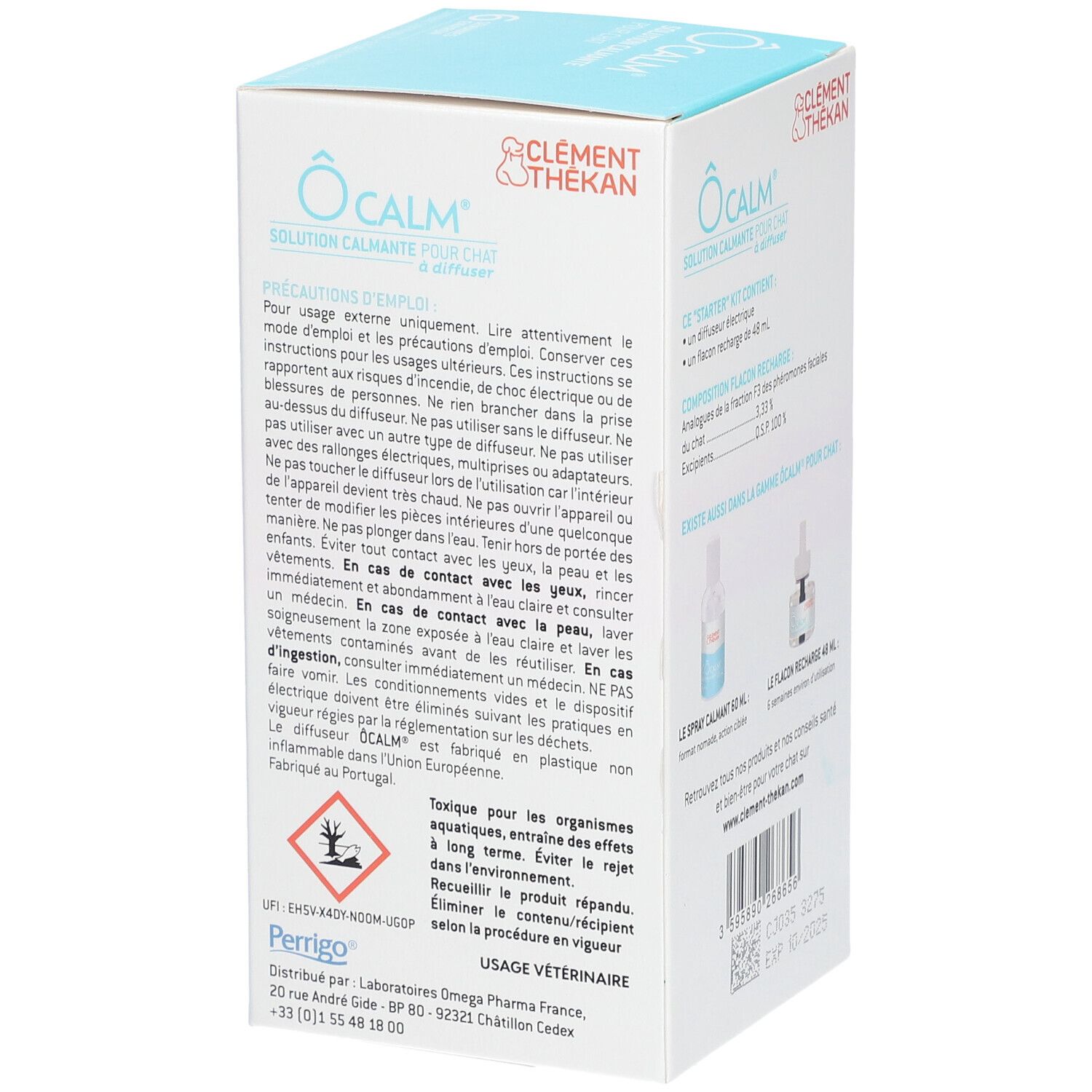 Achterkant van de verpakking. Voorzorgsmaatregelen en instructies. Gevarensymbolen. Fabrikantinformatie.