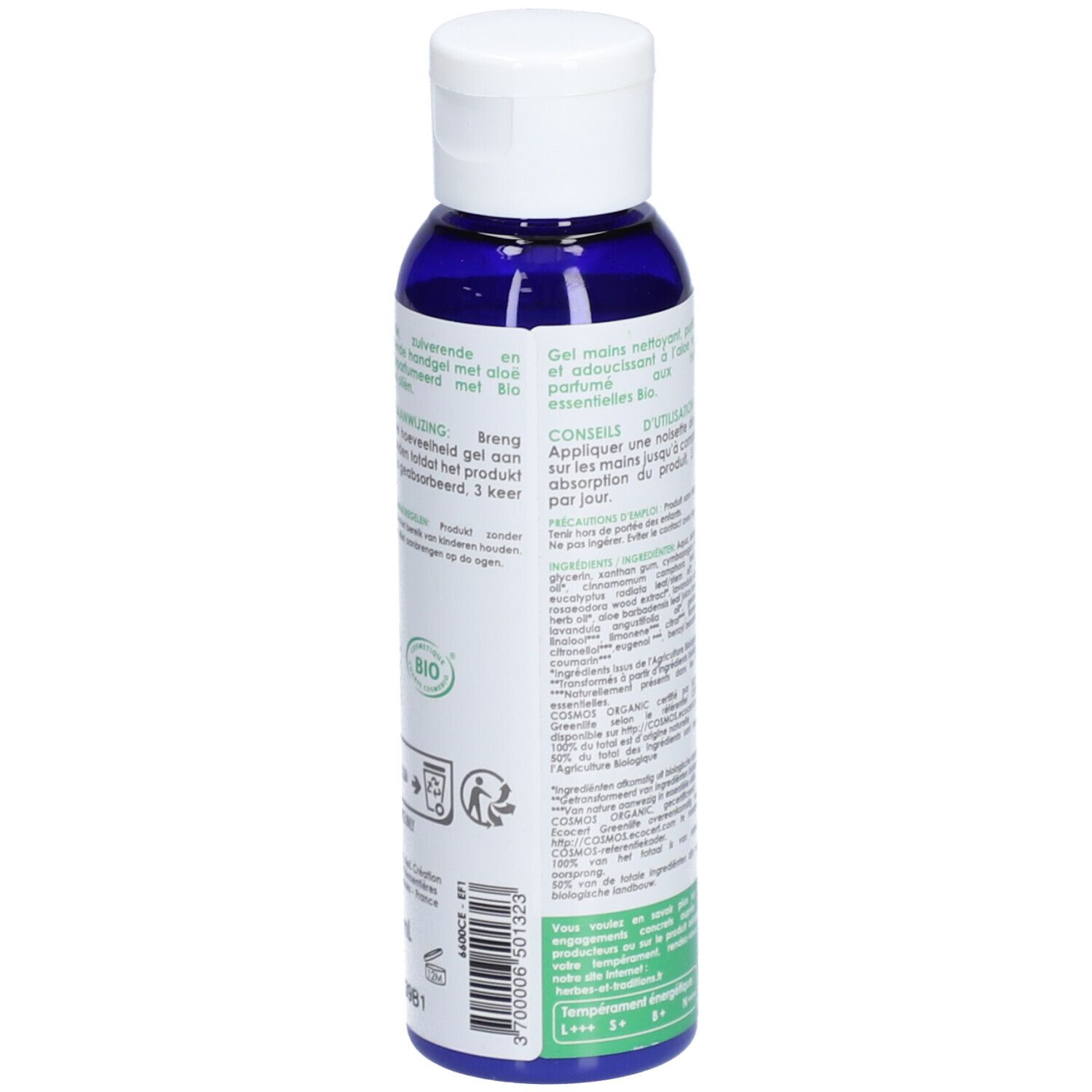 Herbes et Traditions Gel Mains aux Huiles Essentielles Bio