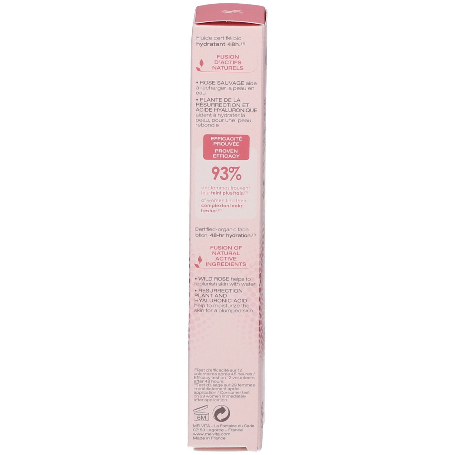 Melvita Source de Roses Fluide hydratant repulpant
