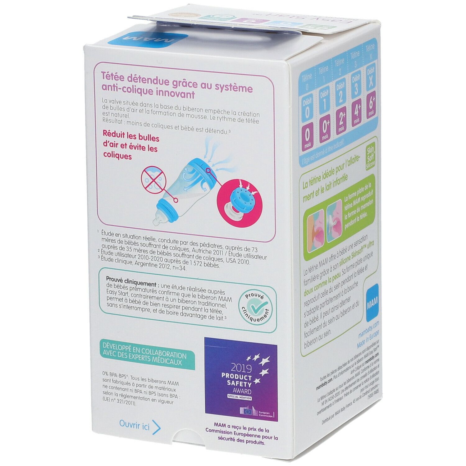 MAM Easy Start™ anti-colique 130 ml Colors of Nature - Biberon
