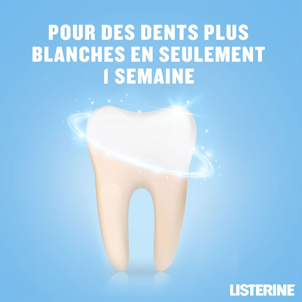 LISTERINE Bain de Bouche Soin Blancheur Goût Plus Léger