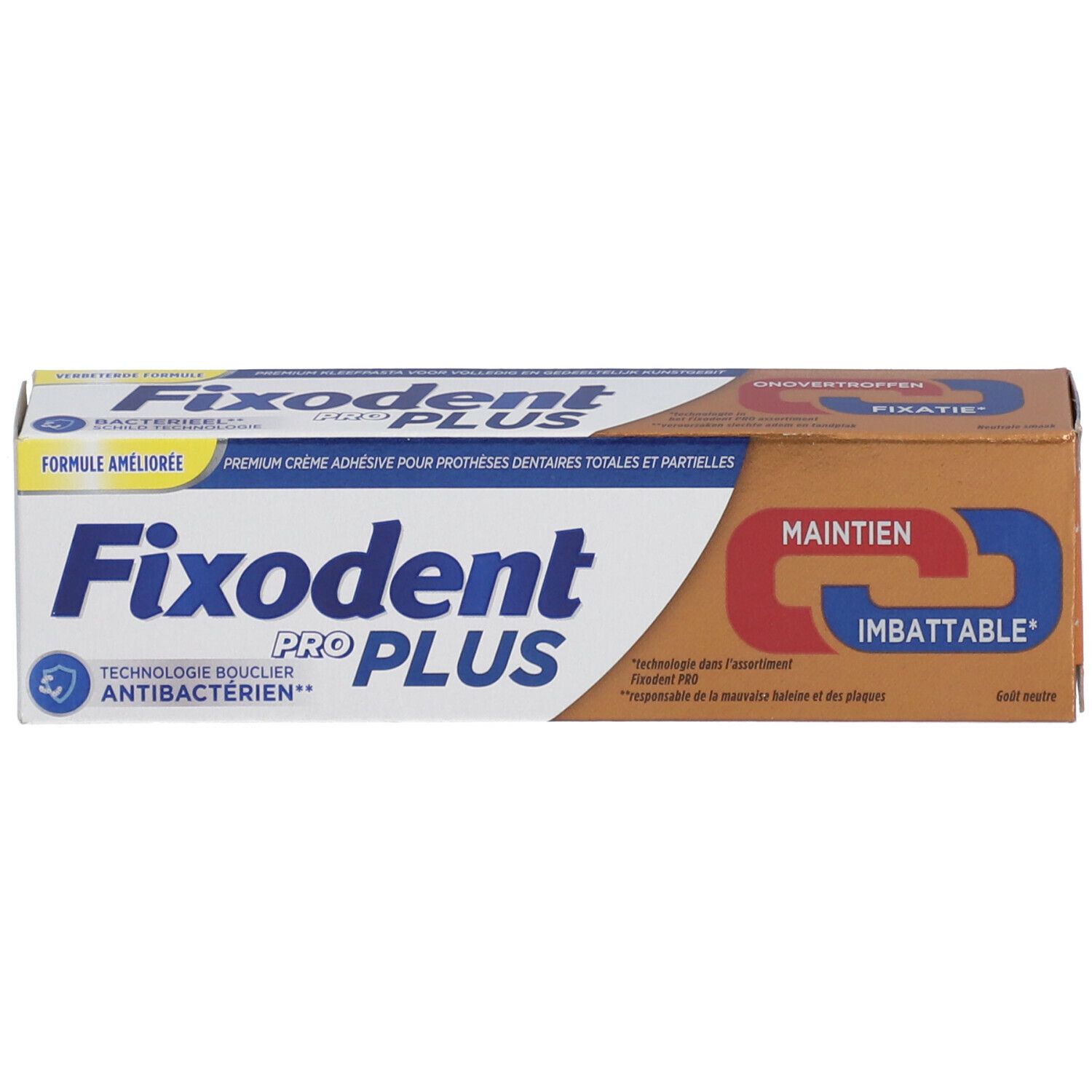 Fixodent Pro Plus Maintien Imbattable - Crème Adhésive Pour Prothèses Dentaires