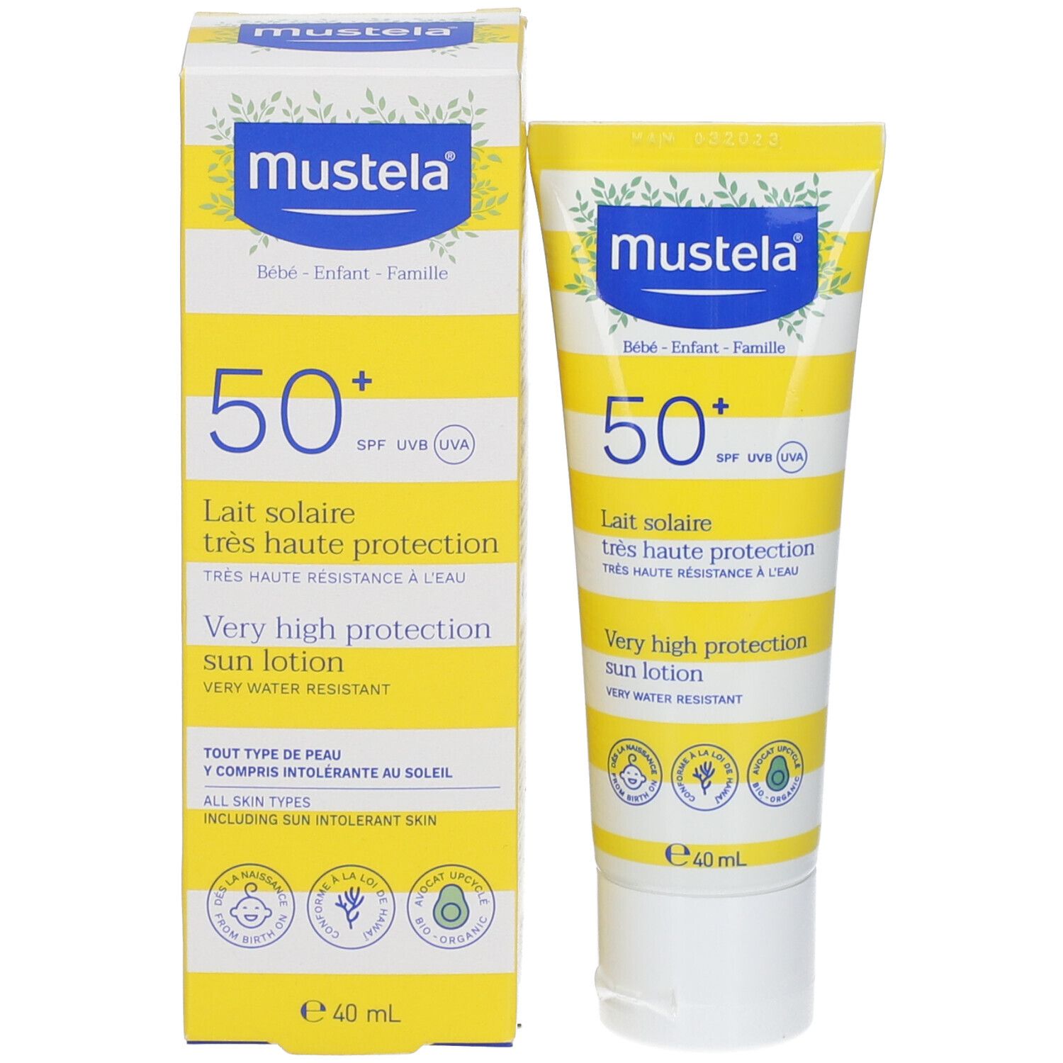 MUSTELA SOLAIRE LAIT SPF50+ 40ML