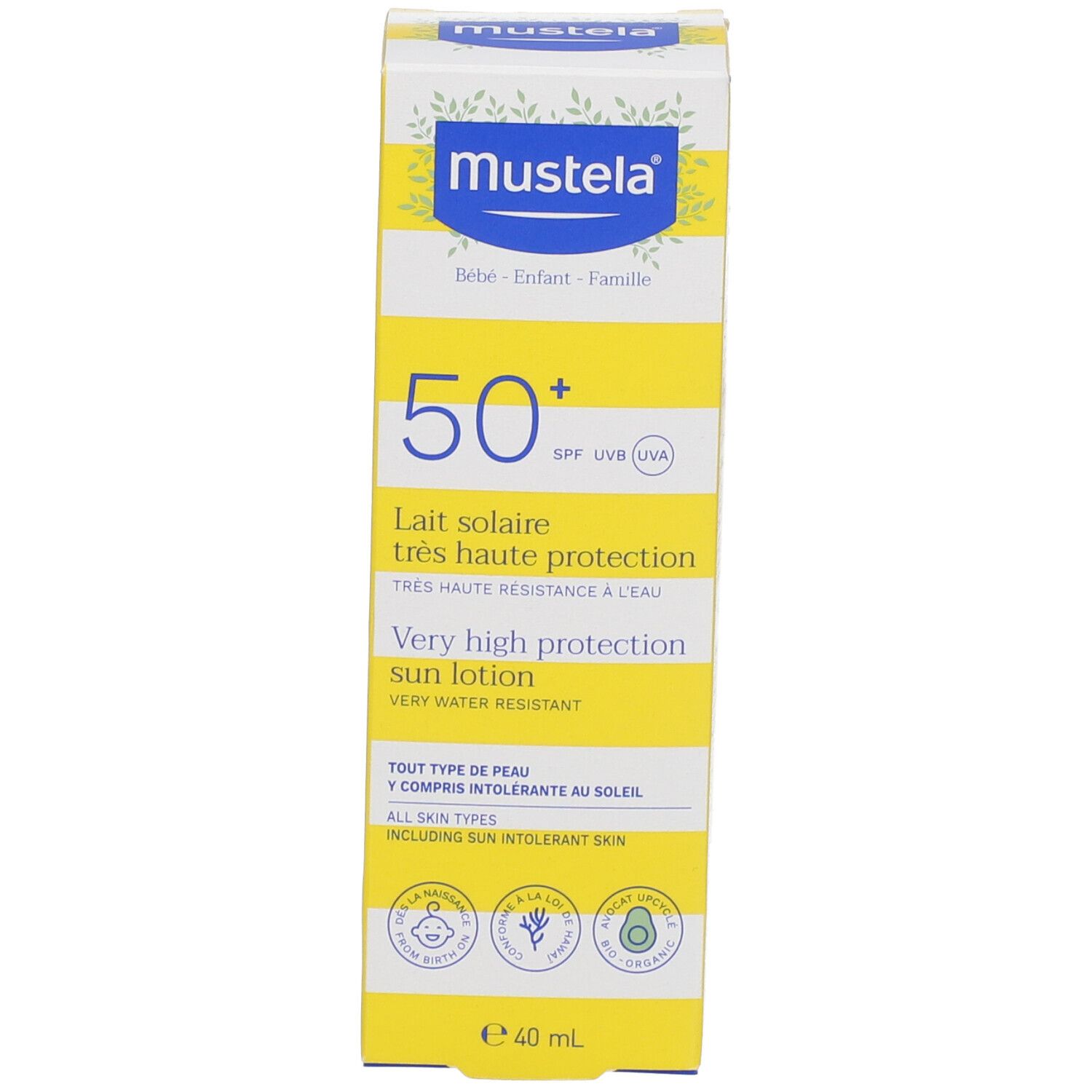 MUSTELA SOLAIRE LAIT SPF50+ 40ML