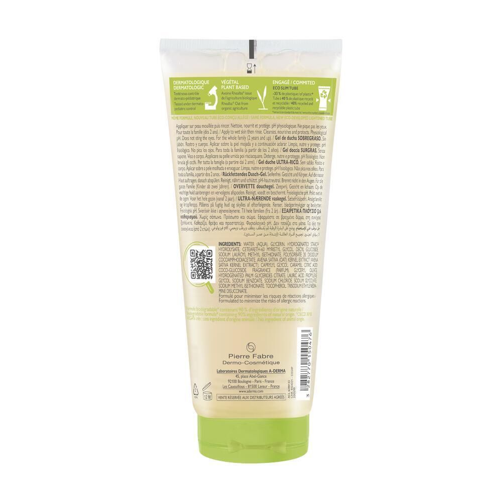 A-DERMA GEL DCH SURGRAS 200ML.