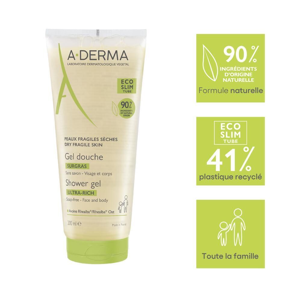A-DERMA GEL DCH SURGRAS 200ML.