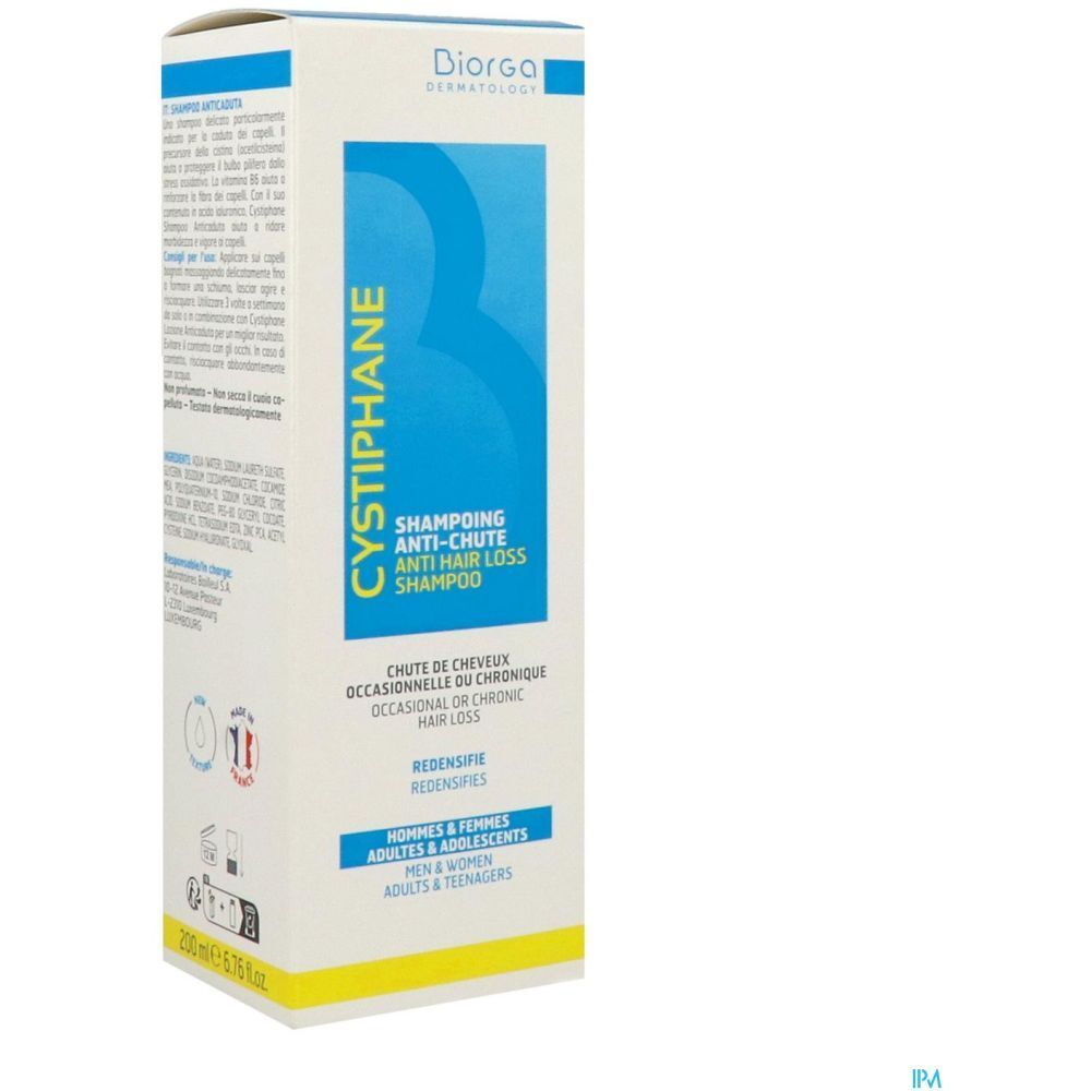 CYSTIPHANE SHAMPOING ANTICHUTE - Shampoing doux anti-chute.  - fl 200 ml