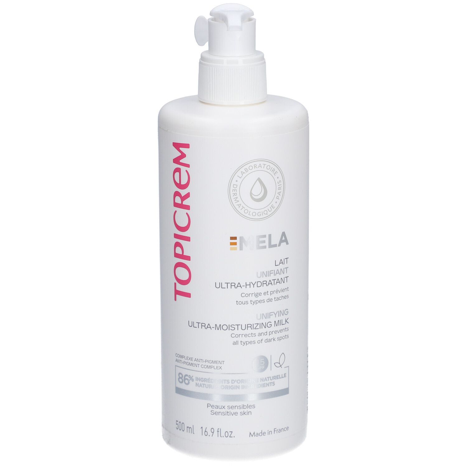 TOPICREM MELA LAIT ECLAIRCISSANT ULTRA HYDRATANT SPF 15 - Lait corporel éclaircissant ultr