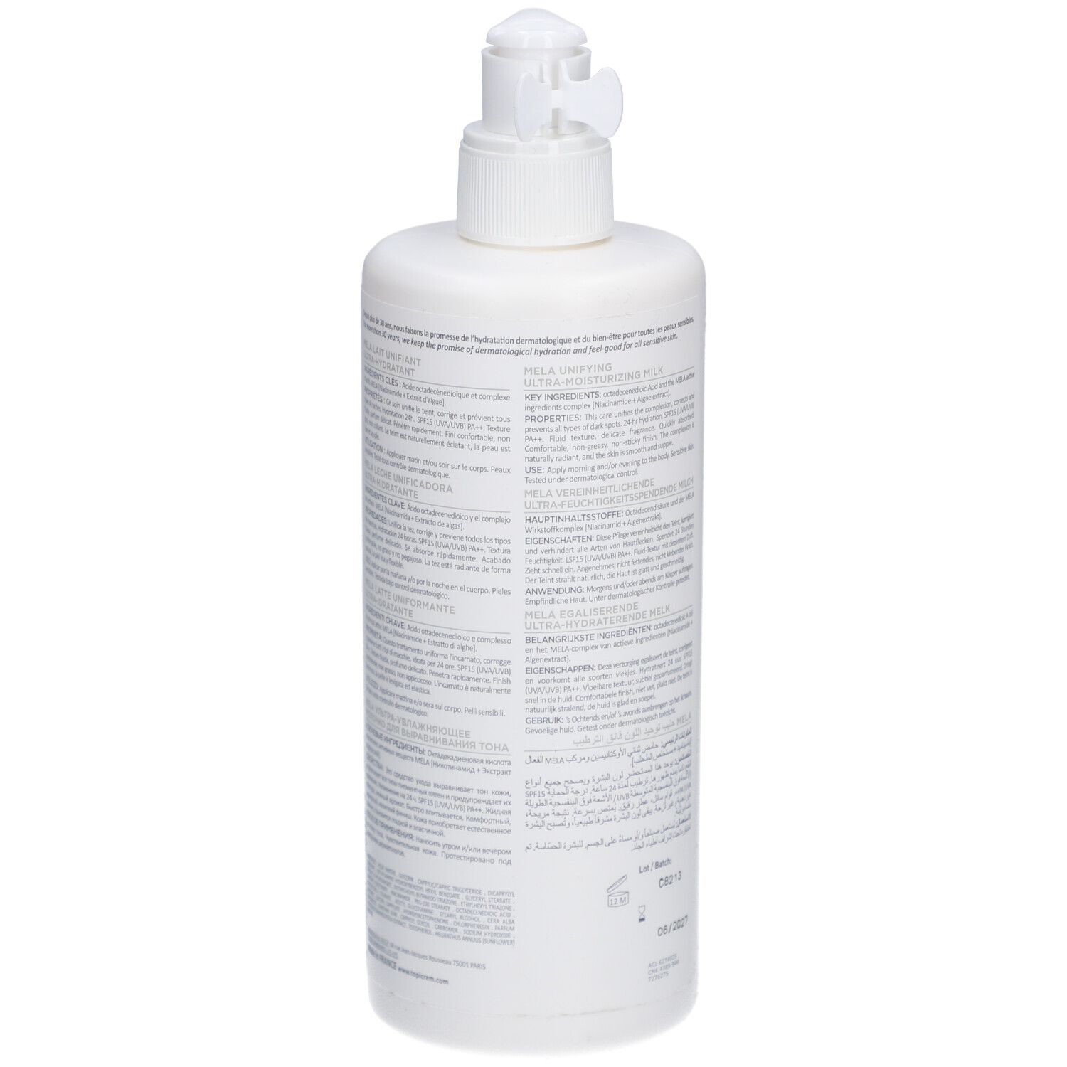 TOPICREM MELA LAIT ECLAIRCISSANT ULTRA HYDRATANT SPF 15 - Lait corporel éclaircissant ultr