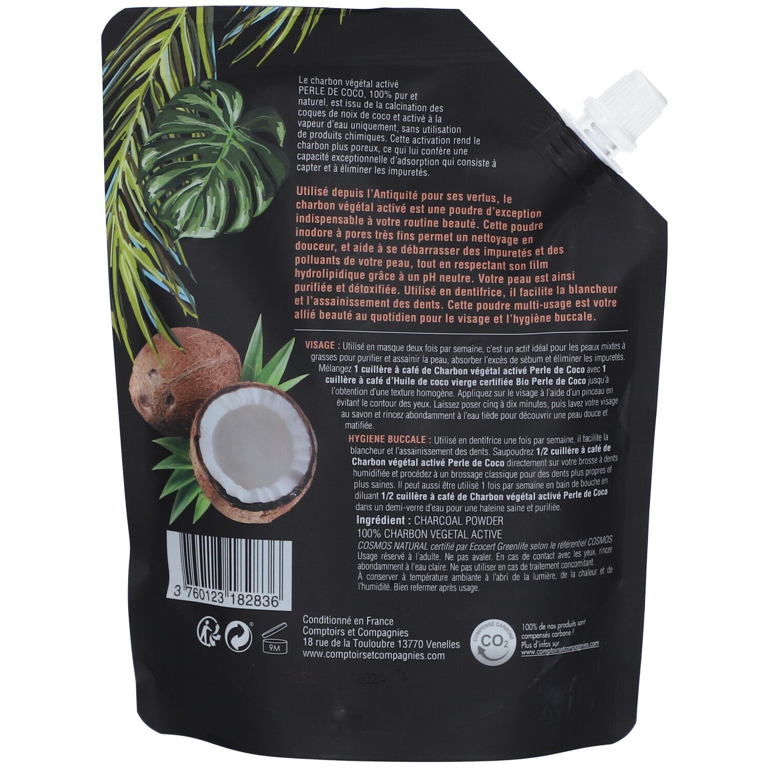 PERLE DE COCO PDR CHARBON VEG 100G