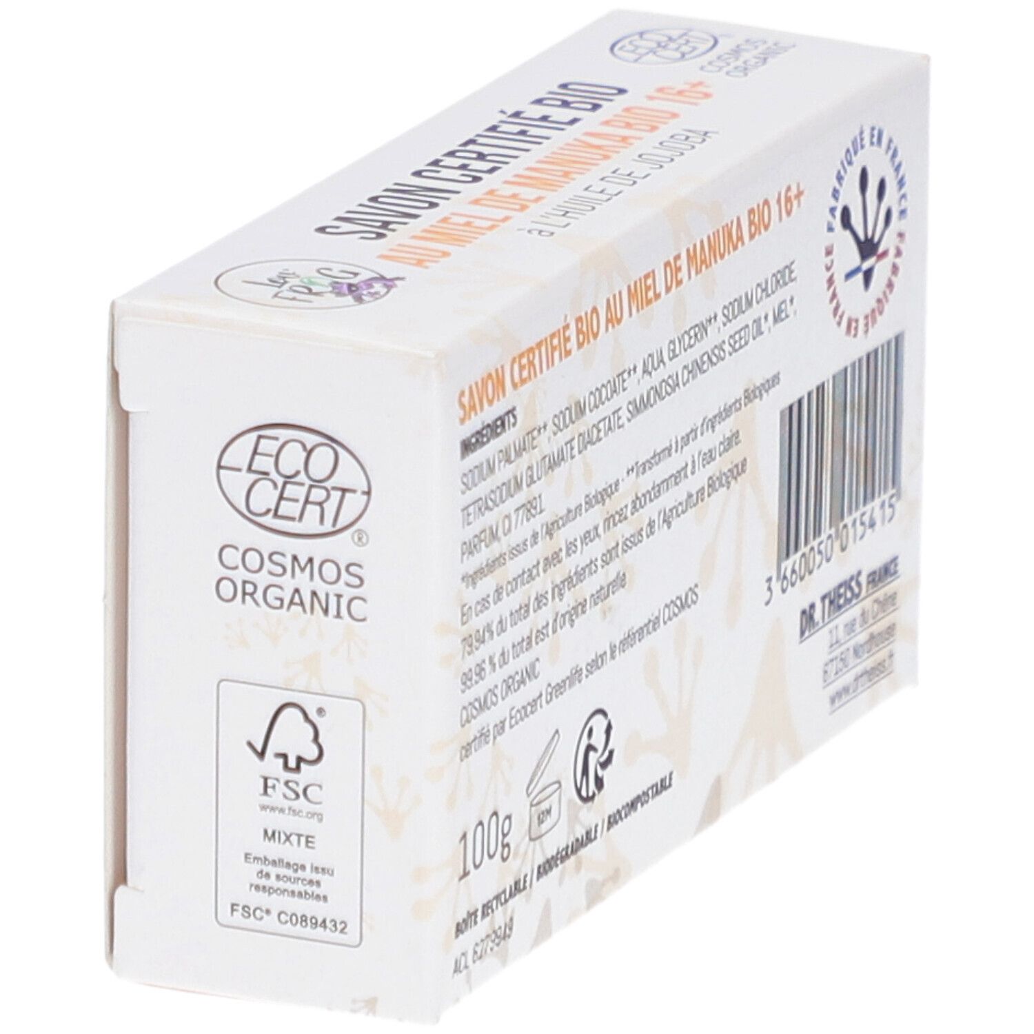 Lov'Frog Savon Certifié Bio au Miel de Manuka Bio 16+