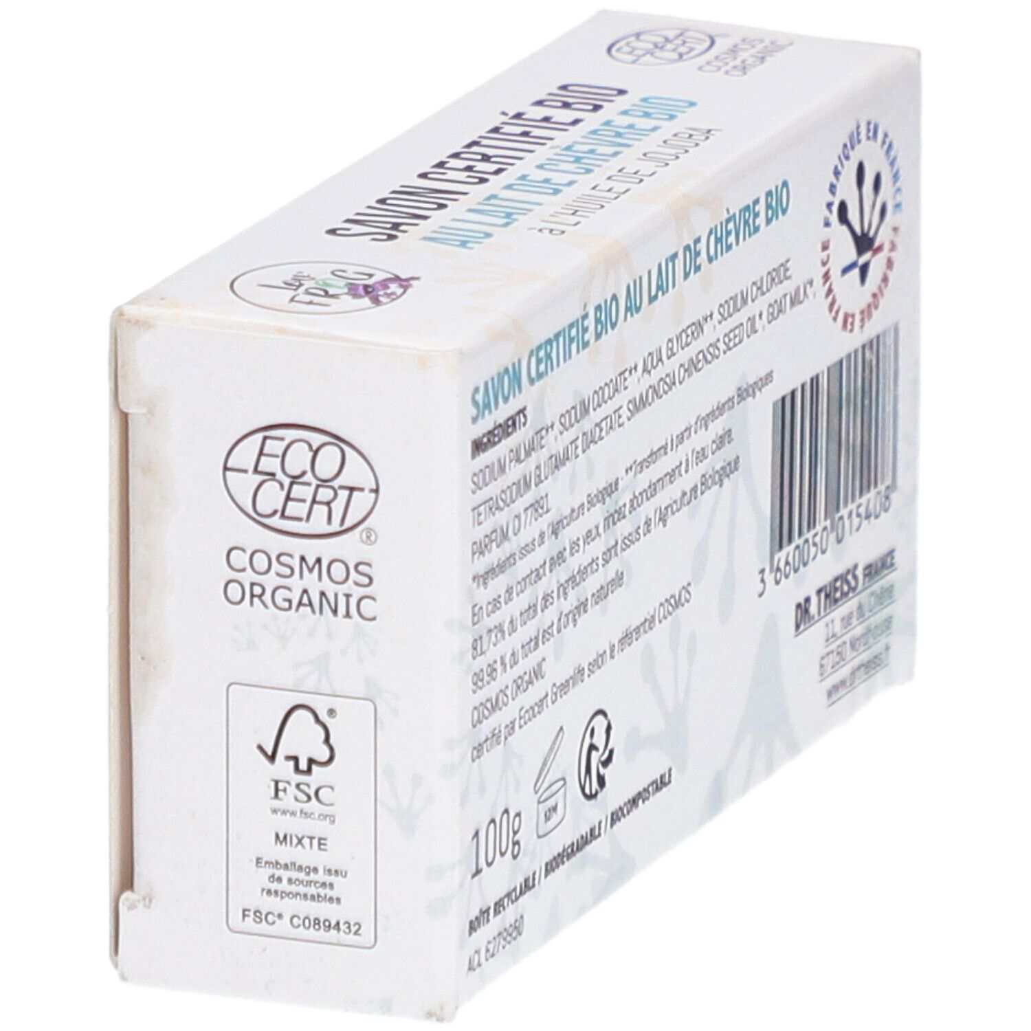 Lov'Frog Savon Certifié Bio au Lait de Chèvre Bio