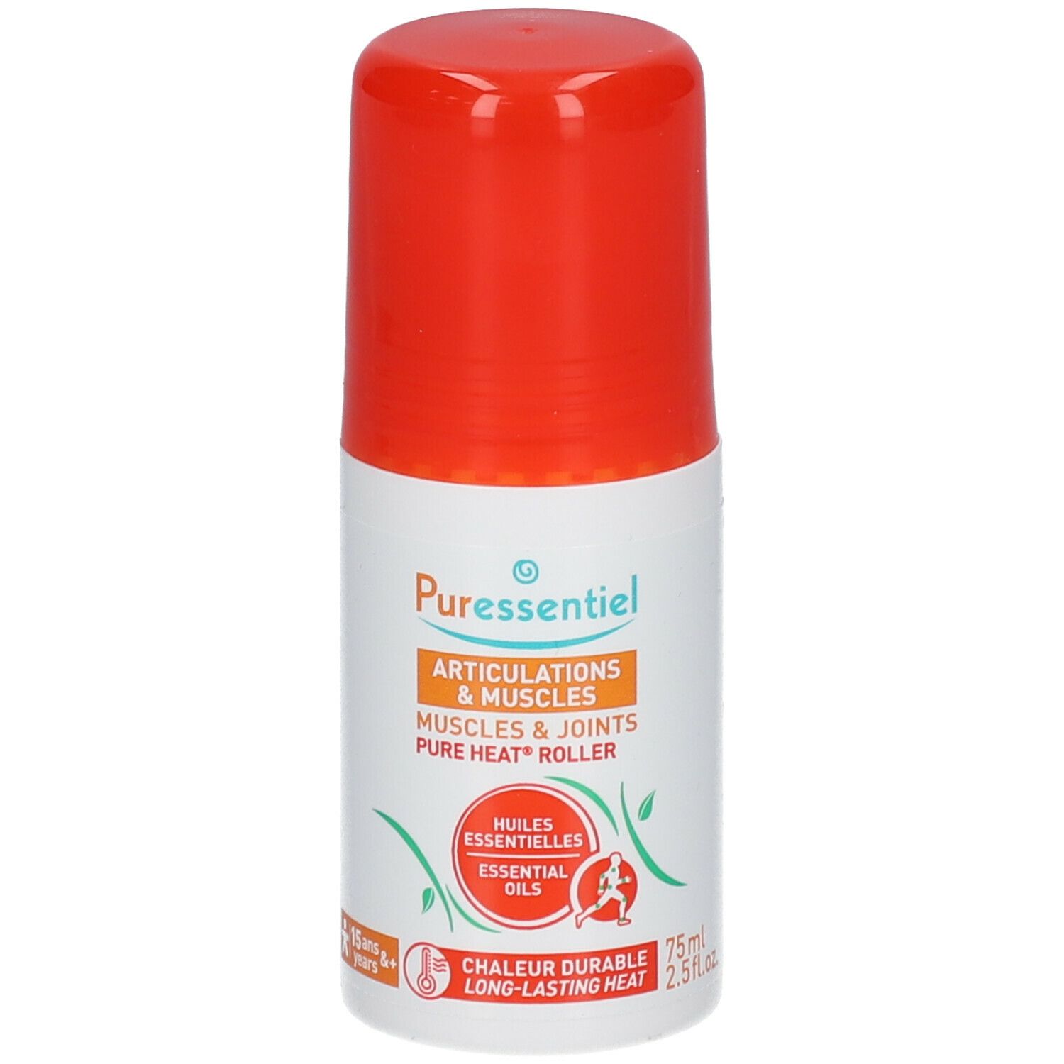 PURESSENTIEL ARTICULATIONS & MUSCLES PURE HEAT ROLLER - Roller aux huiles essentielles, di