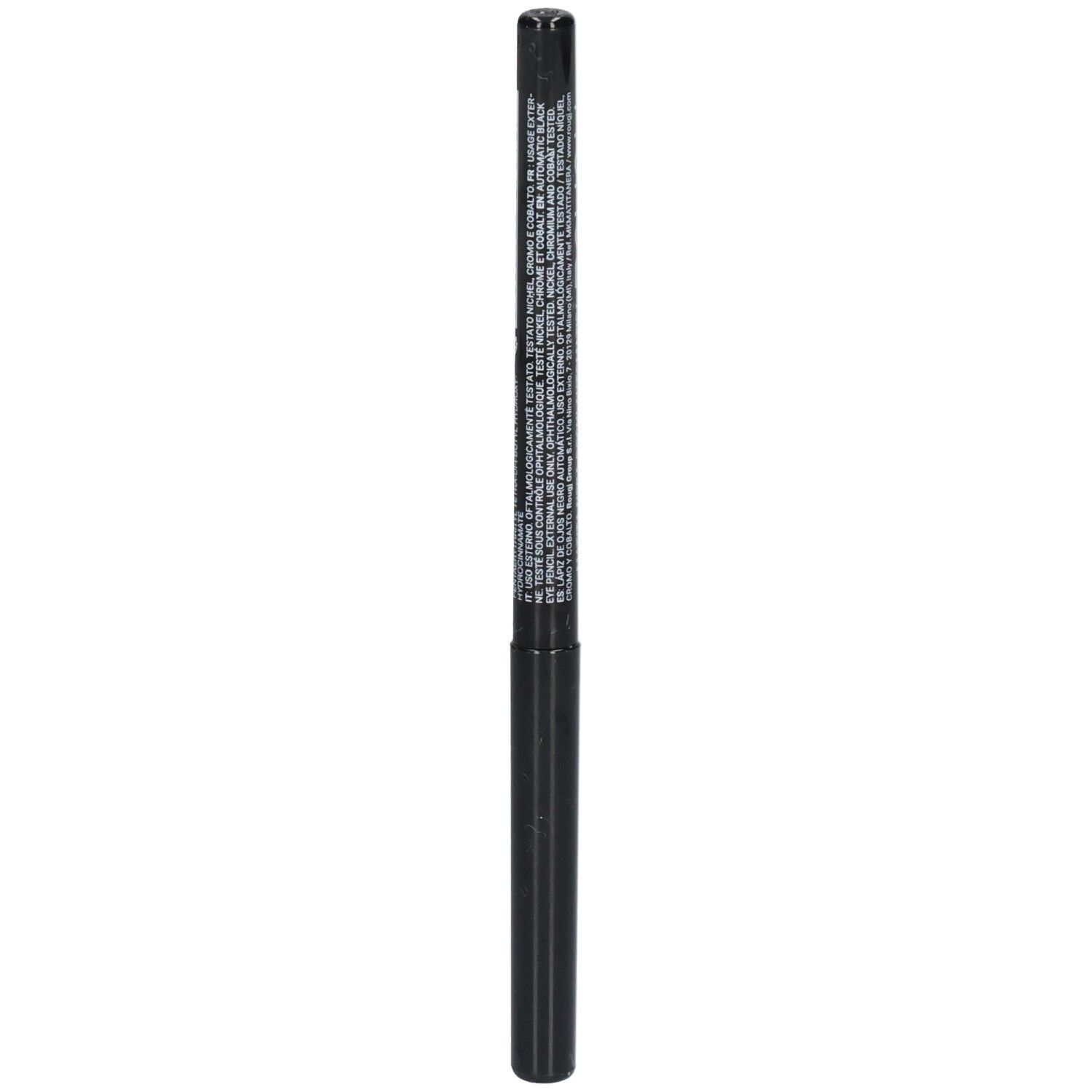 Crayon khôl noir avec inscriptions.