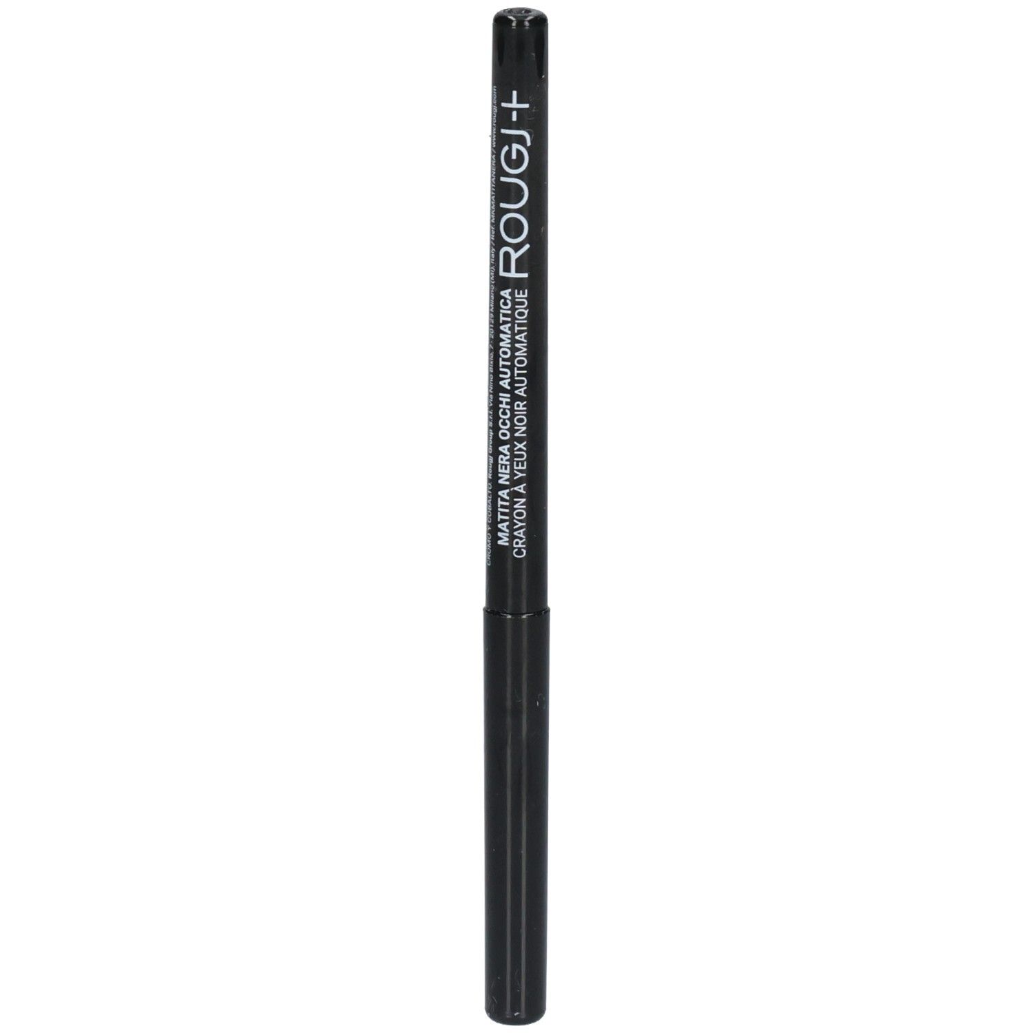 Crayon yeux noir automatique avec logo ROUGE-J+.
