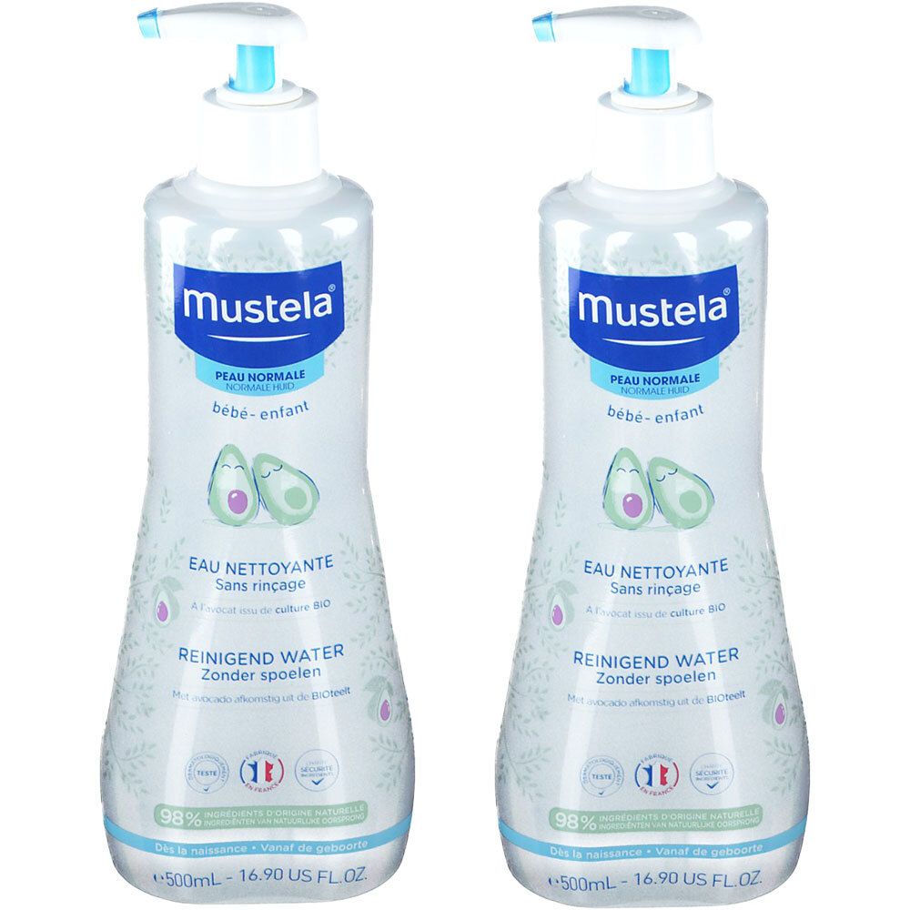 mustela Bébé Enfant Eau Nettoyante Sans Rinçage Peau Normale x2