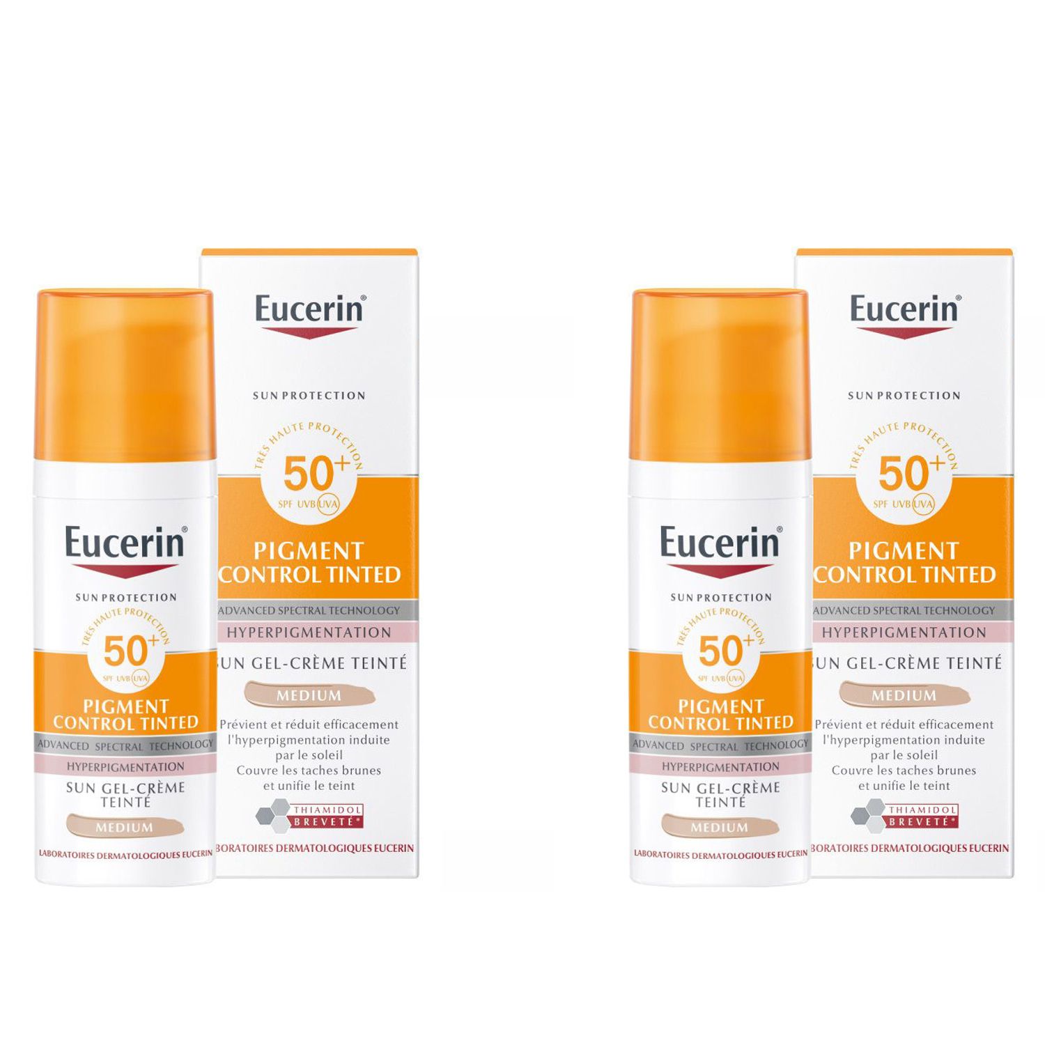 Eucerin SUN PIGMENT CONTROL Gel-Crème Teinté SPF 50+ x2