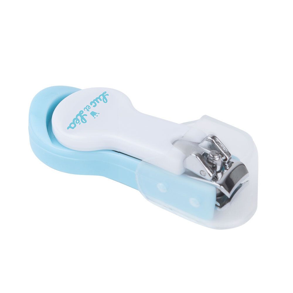 Blauw-witte babynagelknipper met beschermkap. Merk Luc et Léa.