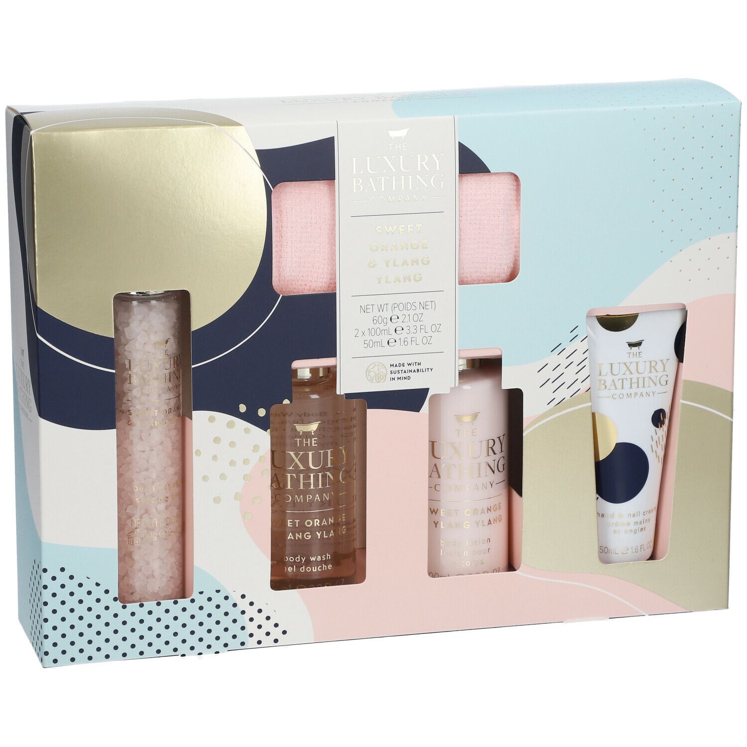 The Luxury Bathing Company Coffret ABSTRACT LAYERS Head to Toe Pamper - Orange Sucrée et Ylang-Ylang