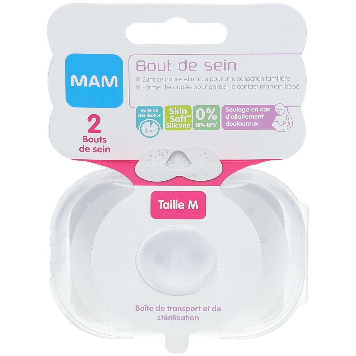 MAM Bout de sein x2, taille M