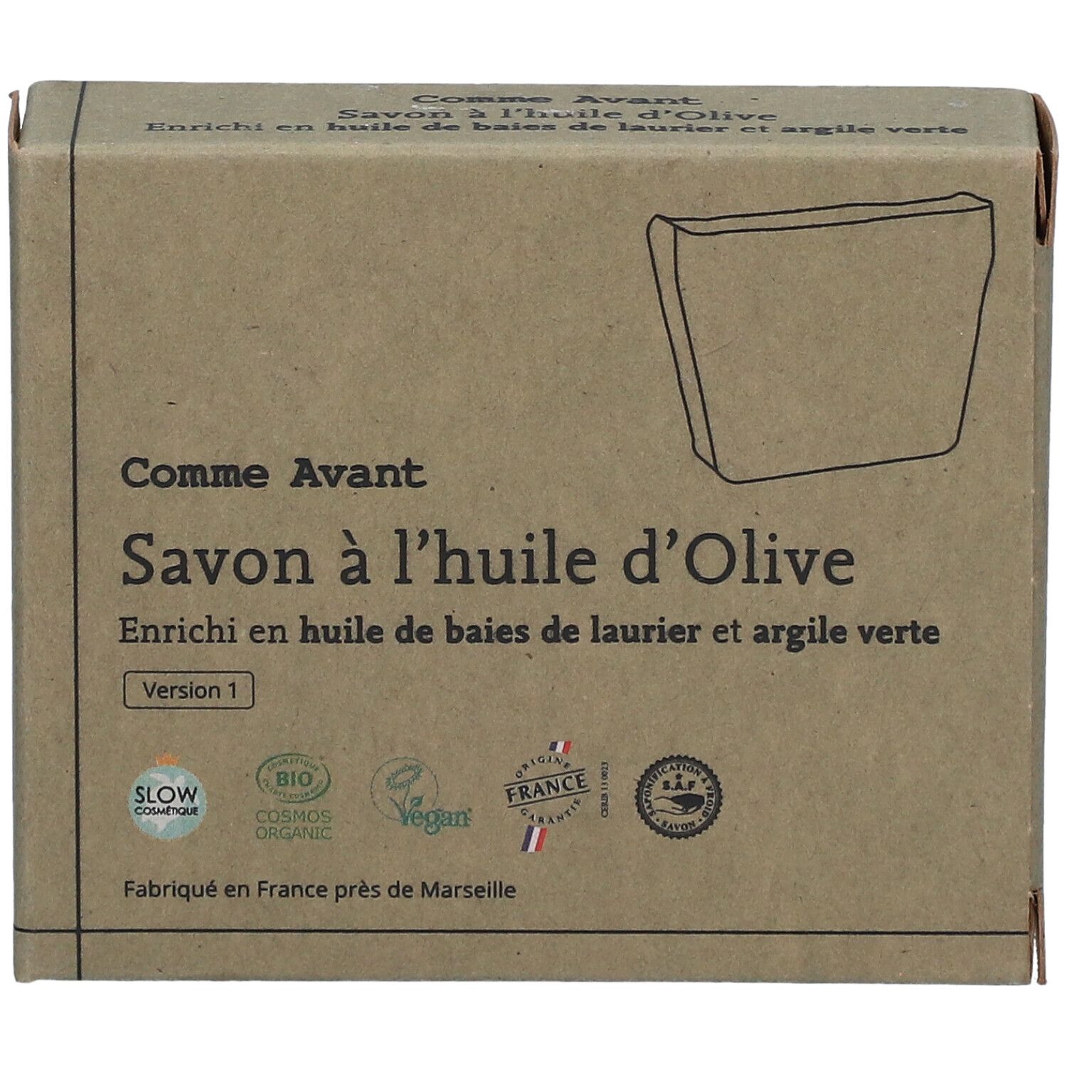 Comme Avant Savon à l'Huile d'Olive Enrichi en Huile de Baies de Laurier