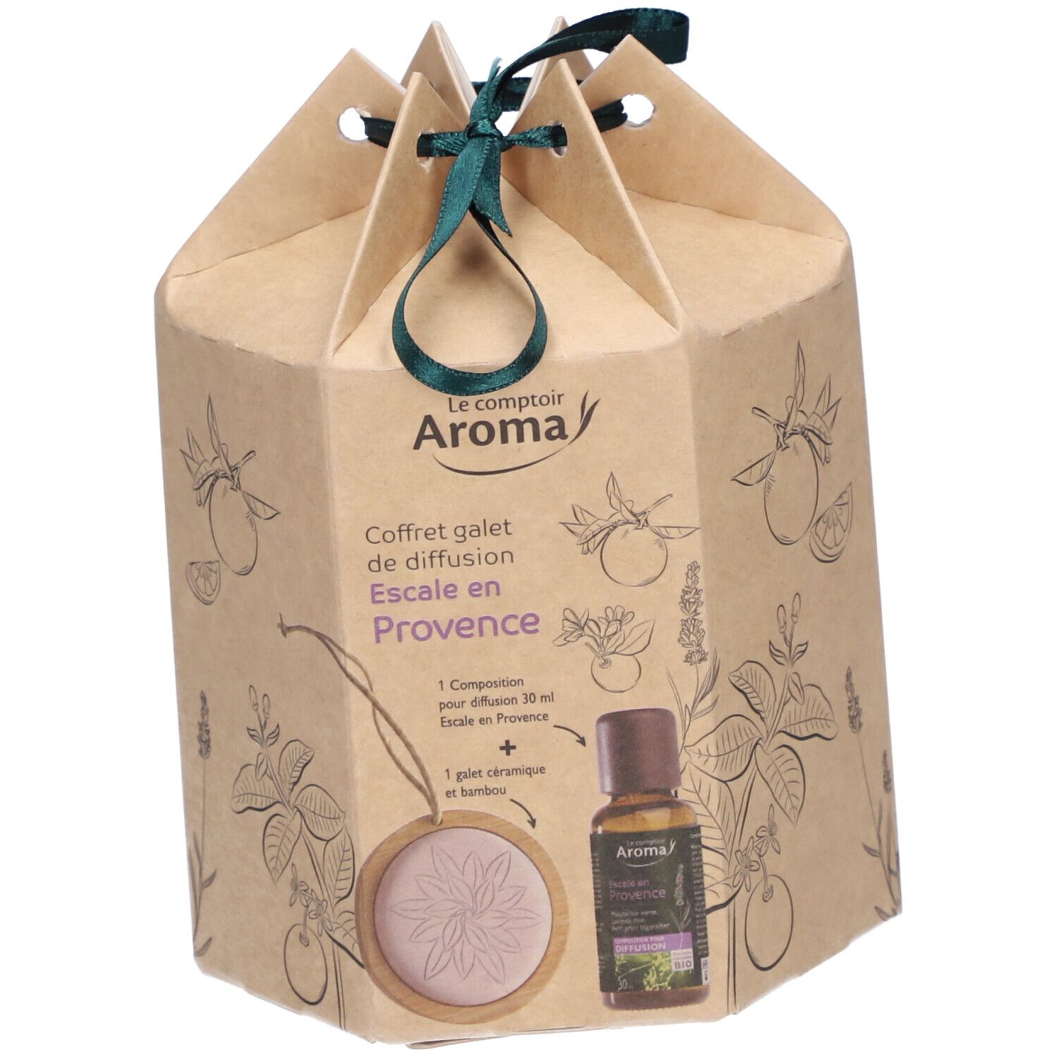 Le comptoir Aroma Coffret Galet & Compositie Voor Diffusie Escale En Provence
