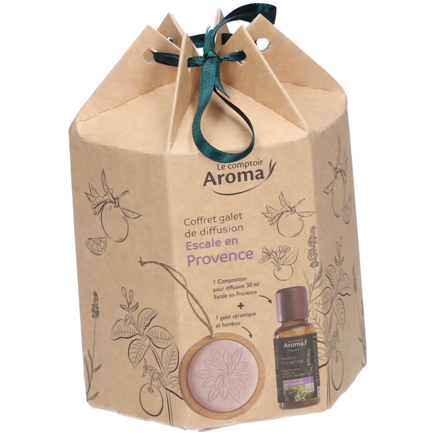 Le comptoir Aroma Coffret Galet & Compositie Voor Diffusie Escale En Provence