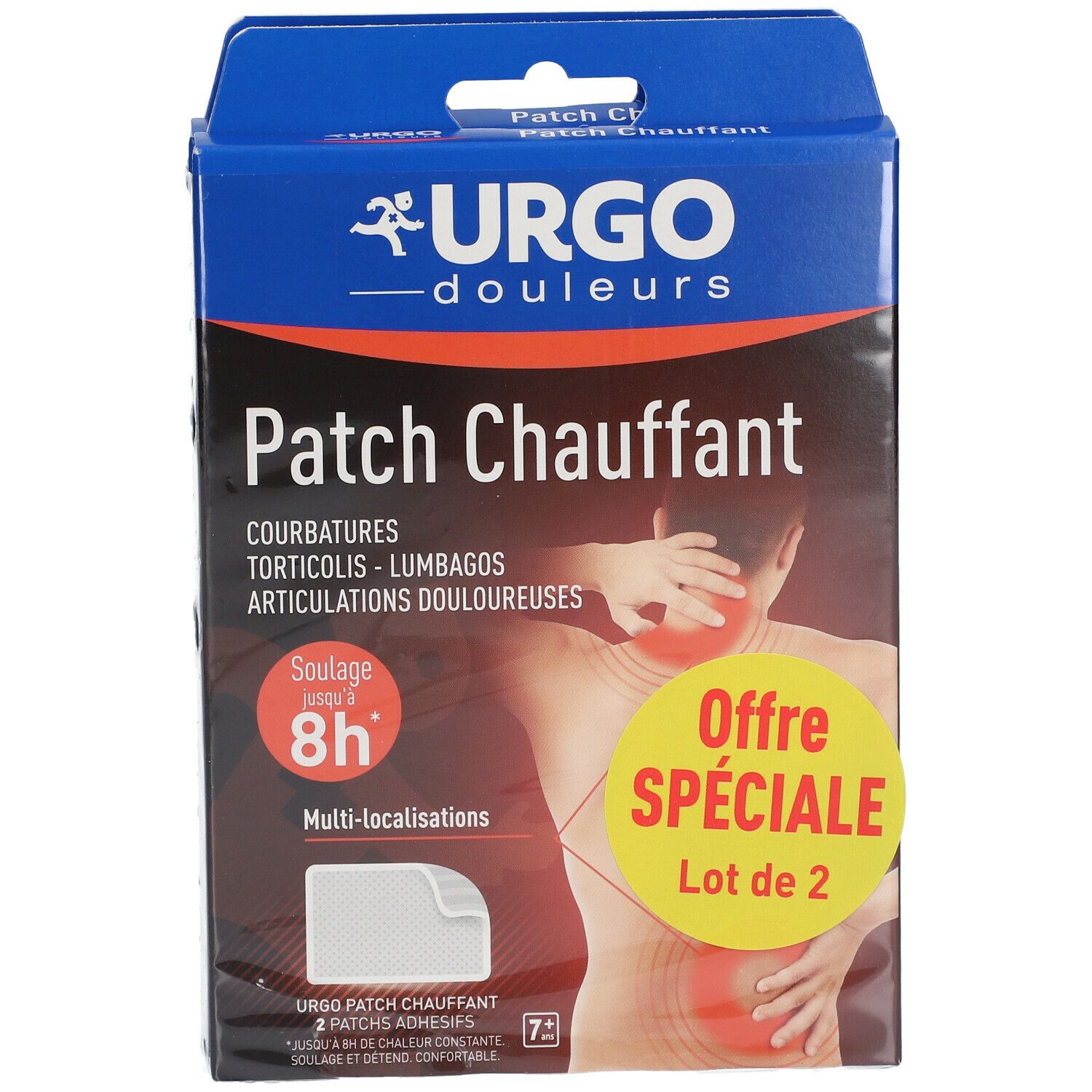 URGO PATCH CHAUFFANT ADH 2X2