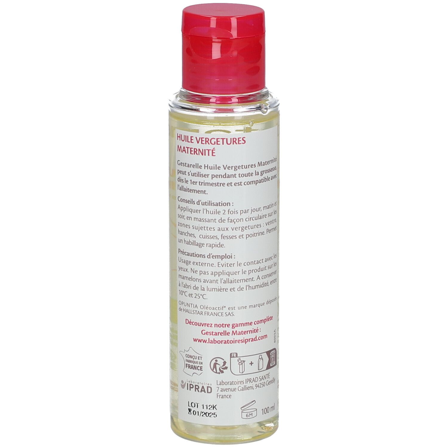 GESTARELLE HUILE VERGETURES MATERNITÉ - Huile de soin antivergeture.  - fl 100 ml