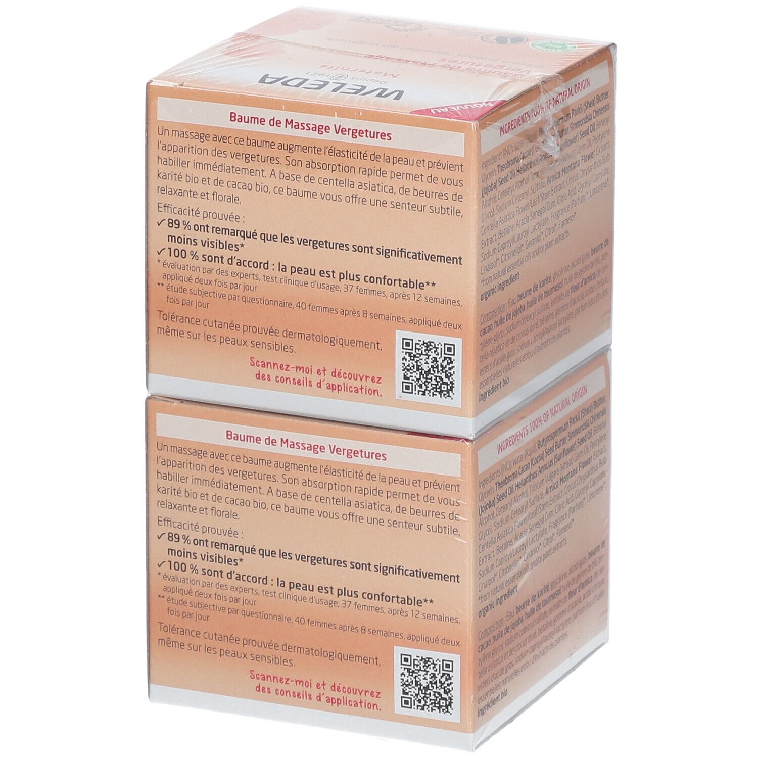 Weleda Maternité Baume de Massage Vergetures - 2x150 ml