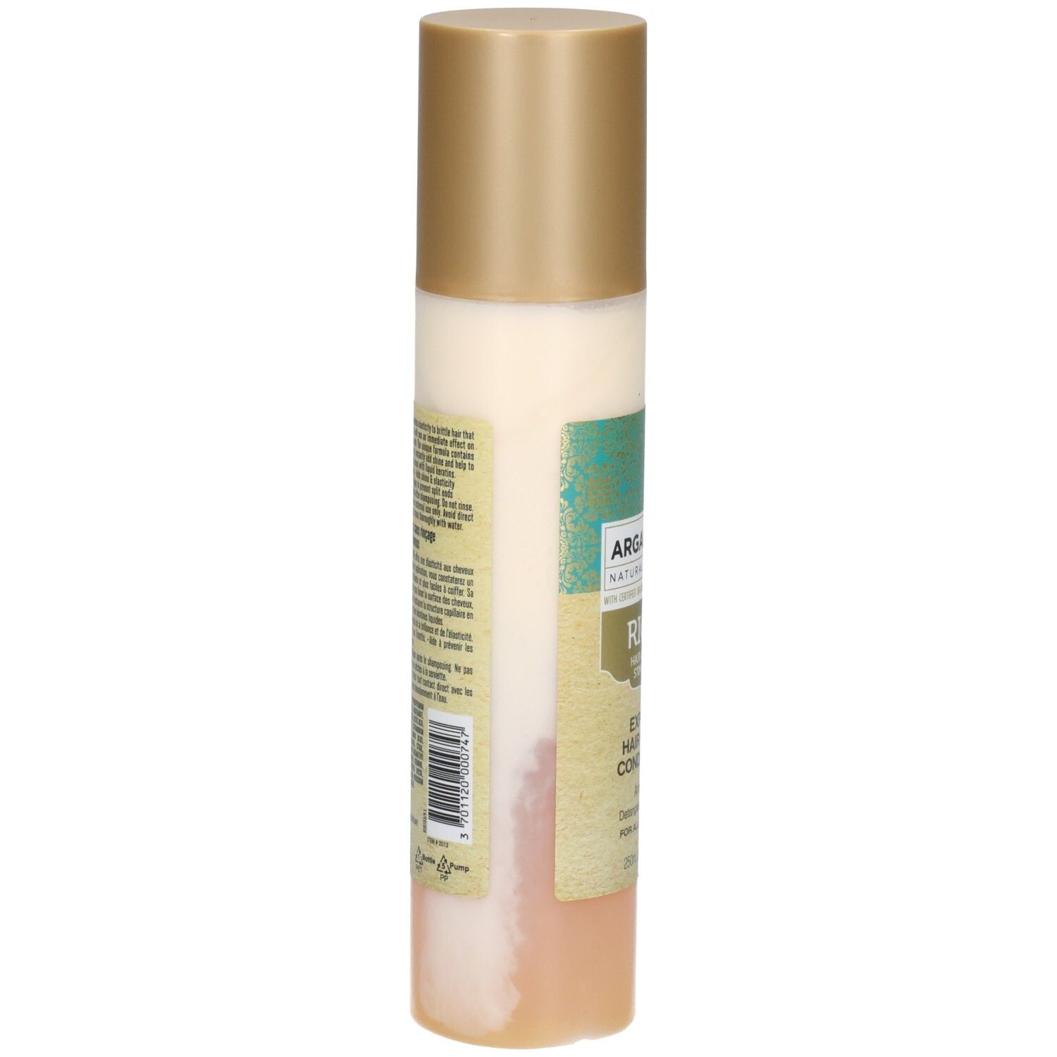 Arganicare Express Haar Herstel Conditioner met Castor Olie, achterkant met instructies.