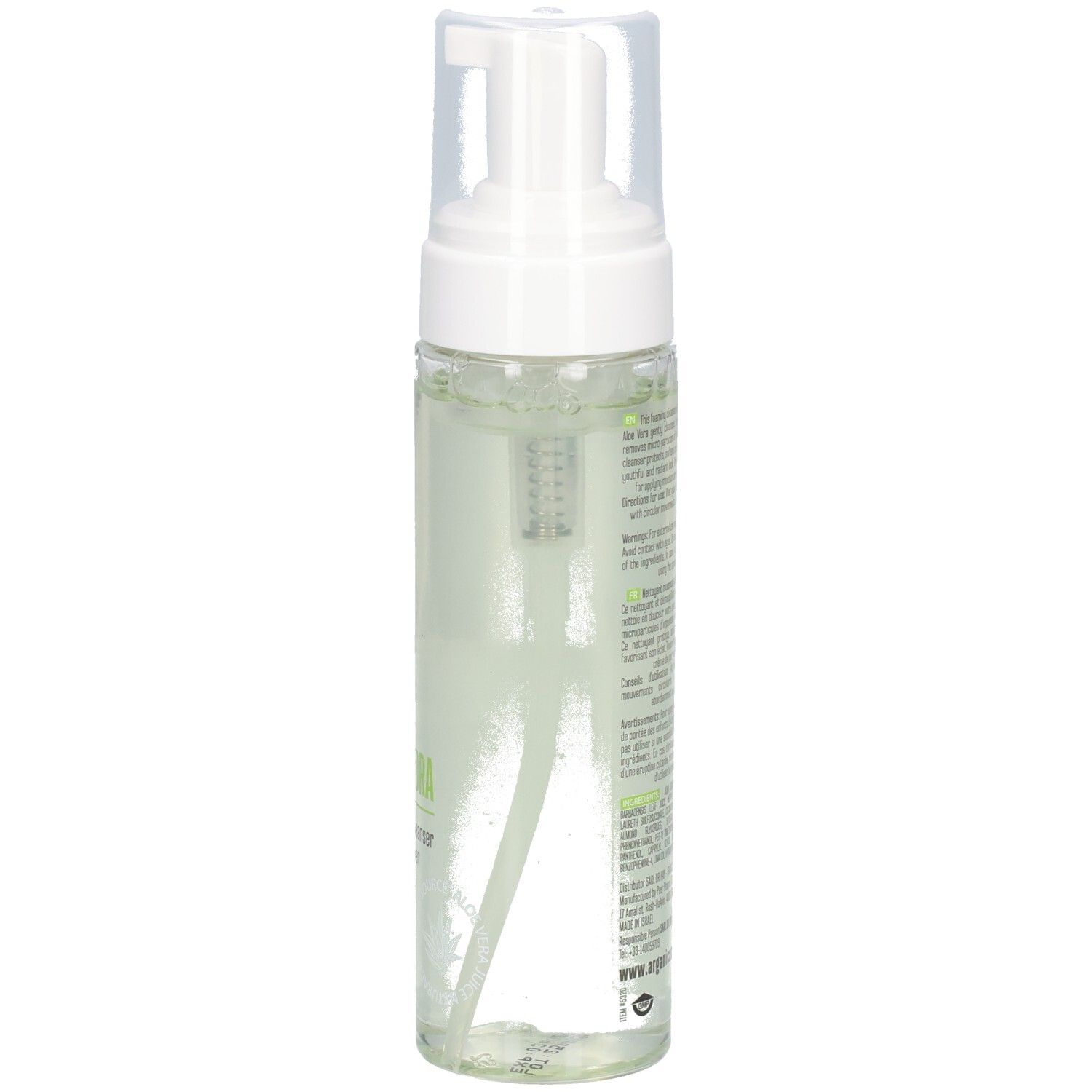 Arganicare Aloe Hydra Lotion moussante 2-en-1 & démaquillant, 225 ml.