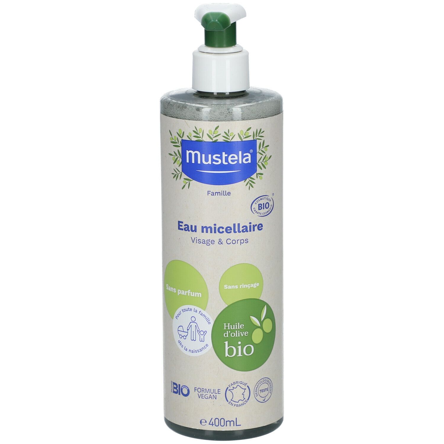 MUSTELA BIO EAU MICEL S/RINC400ML