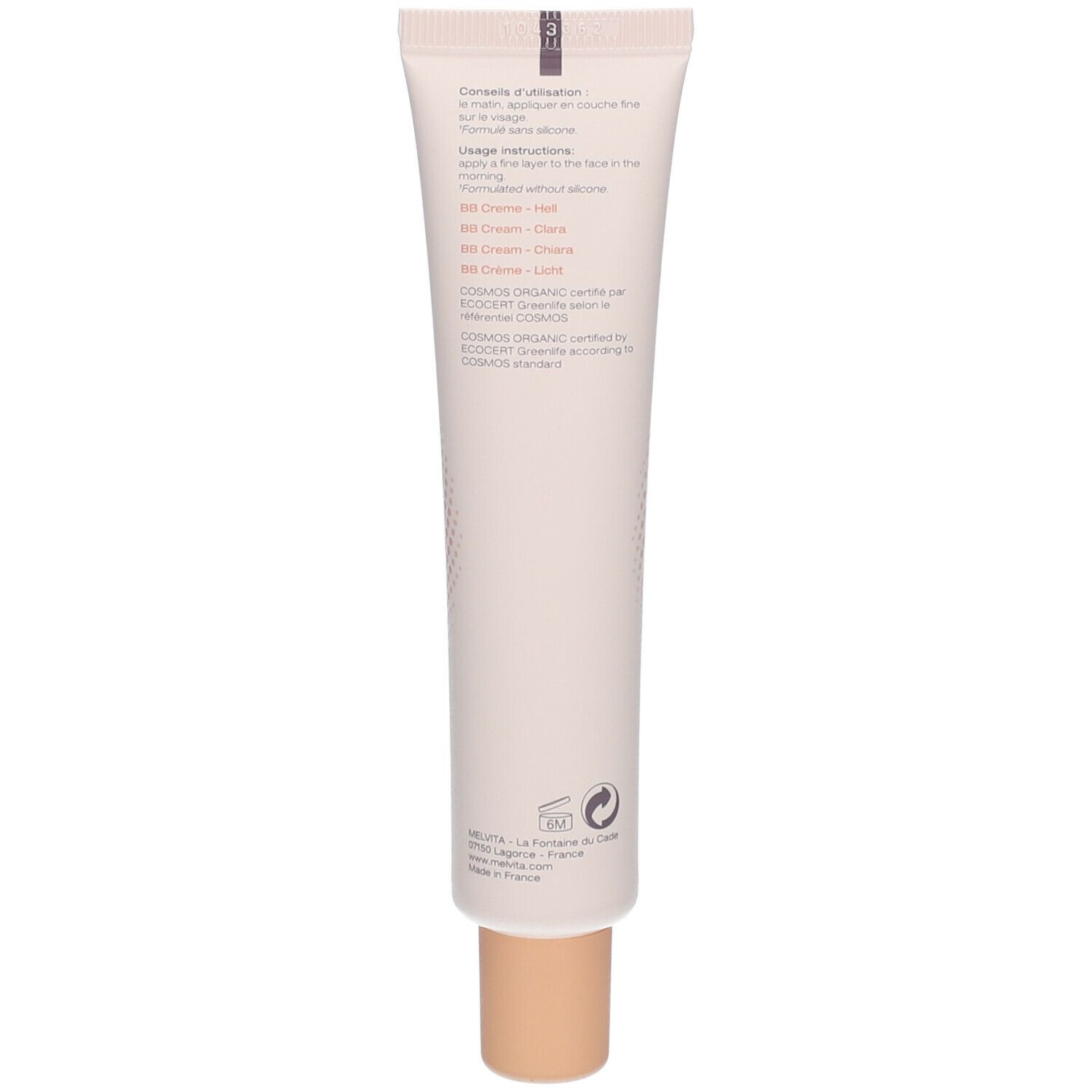Melvita Source de Roses BB Soin Perfecteur 6-en-1 Clair