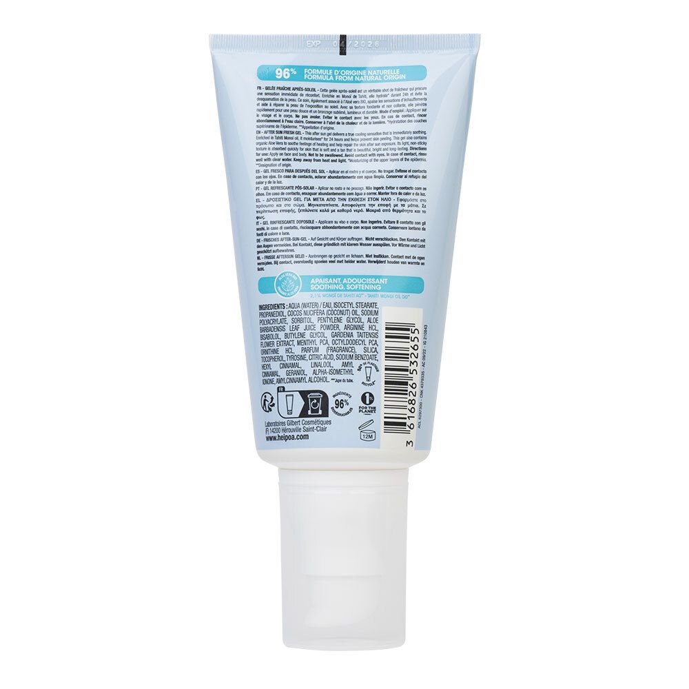HEI POA® Frisse Aftersun Gel met Monoï de Tahiti AO en ORGANISCHE Aloë Vera