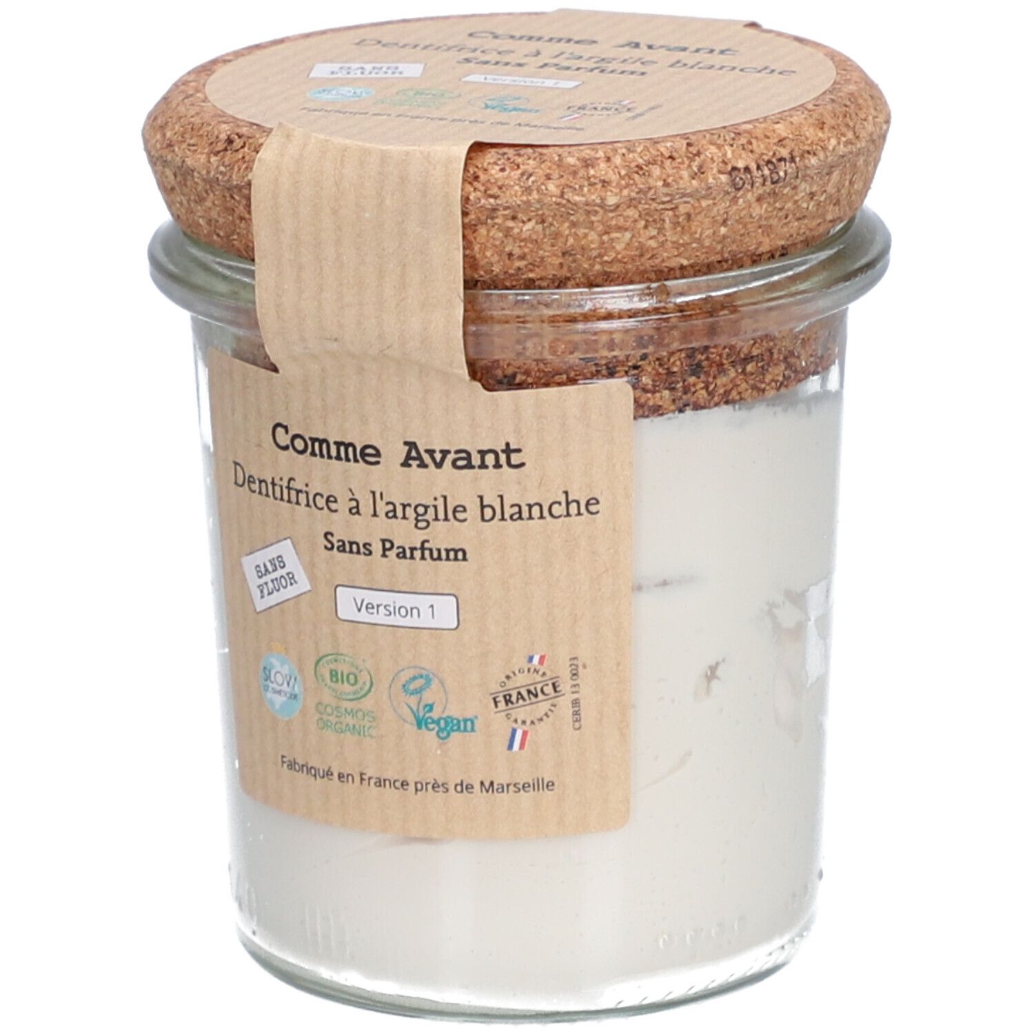Comme Avant Witte Klei Tandpasta Zonder Smaak