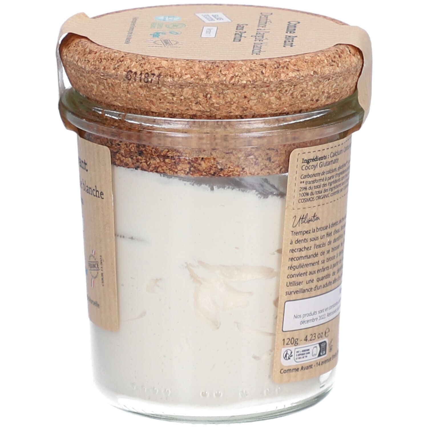 Comme Avant Witte Klei Tandpasta Zonder Smaak