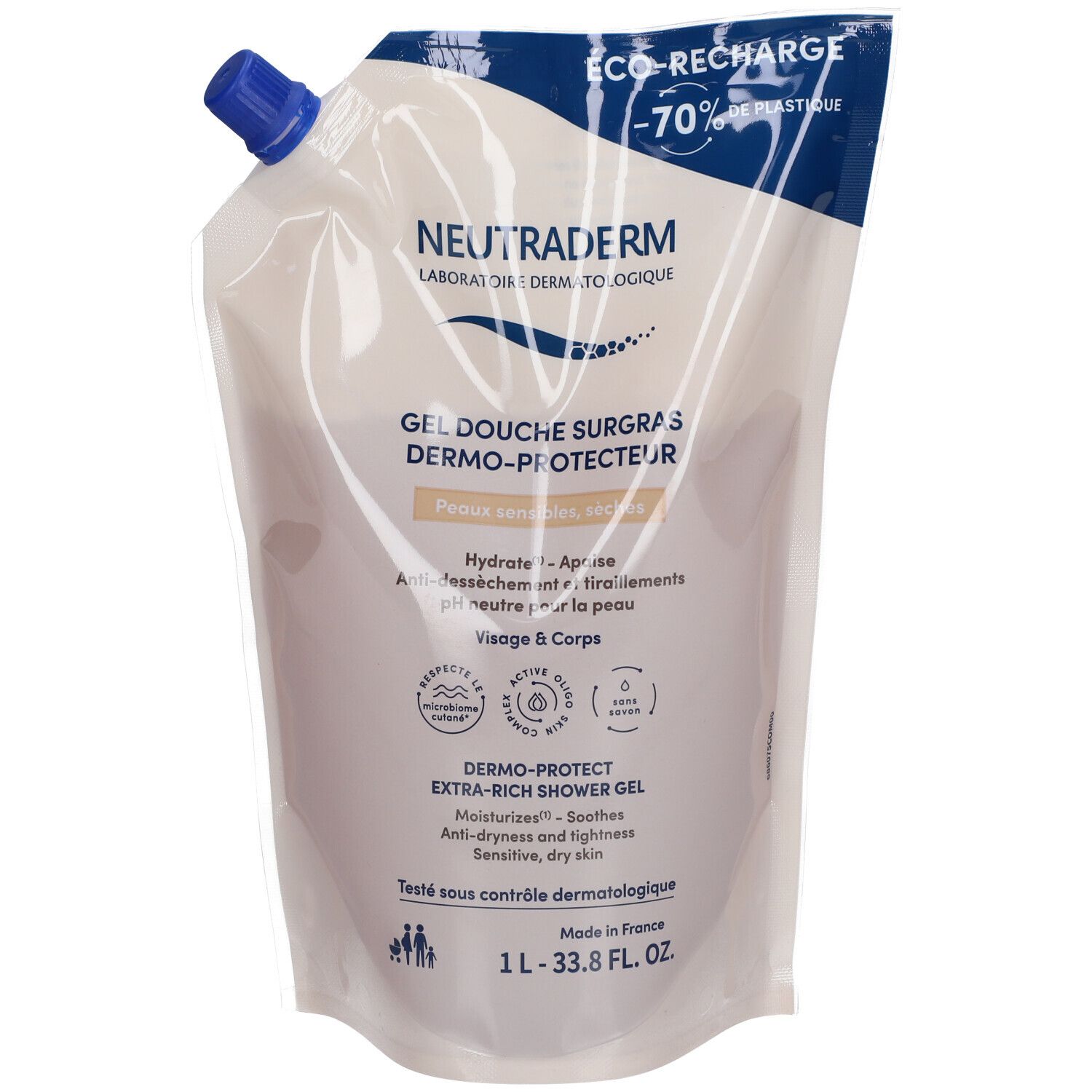 NEUTRADERM Gel douche Surgras Dermoprotecteur Éco-recharge