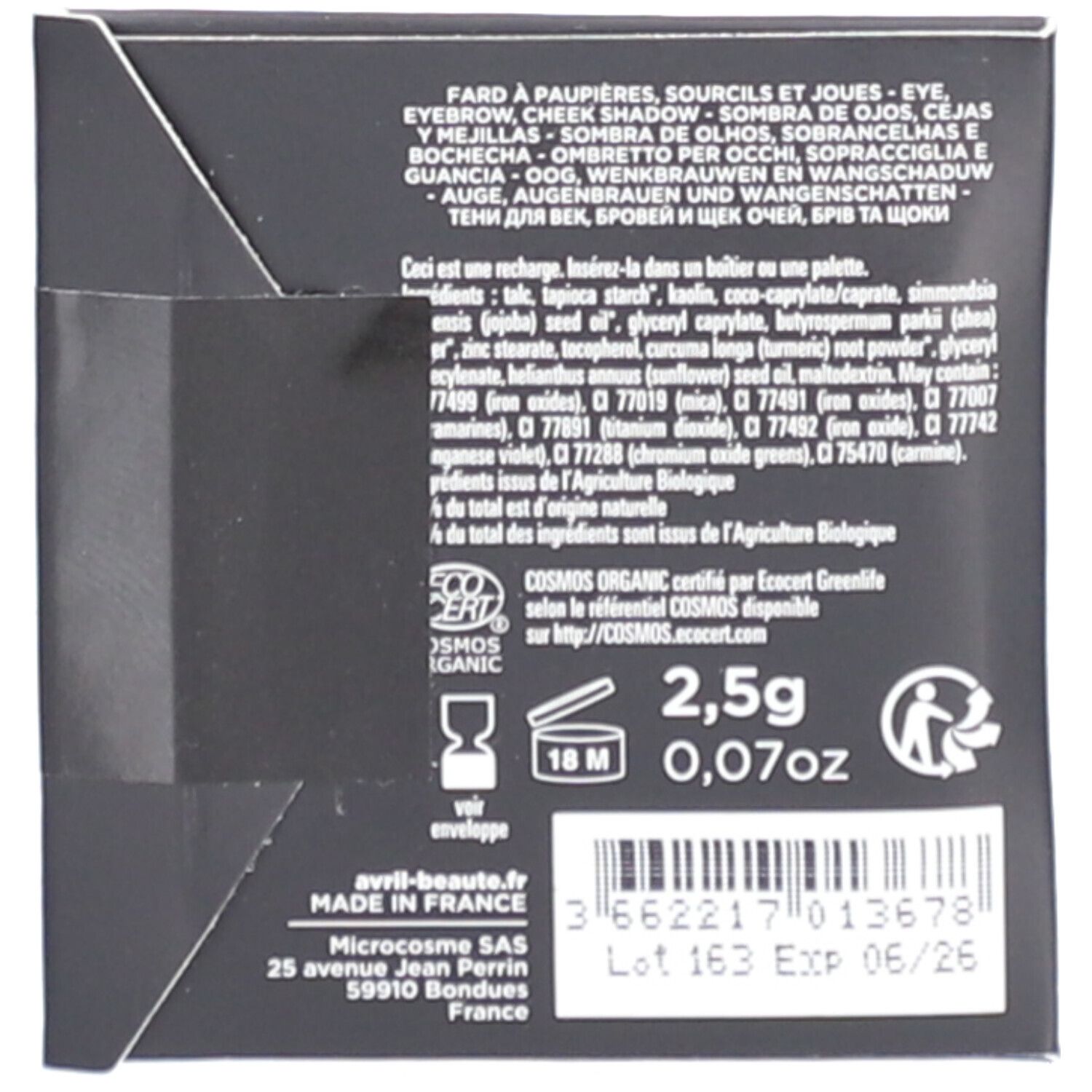 AVRIL Fard Multi-Usage -Gris Antraciet mat