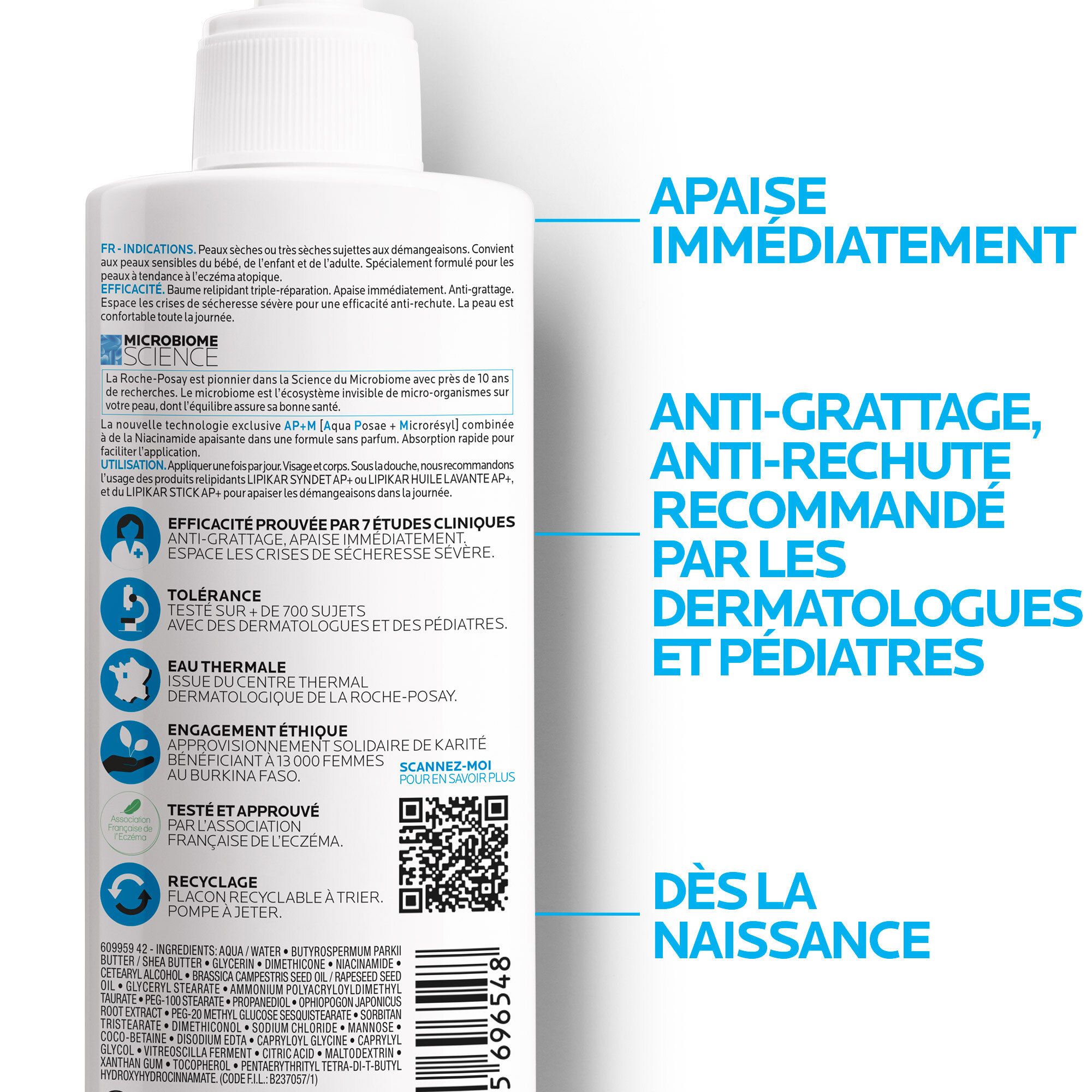 LA ROCHE POSAY LIPIKAR Baume AP+M Baume relipidant triple-réparation x2